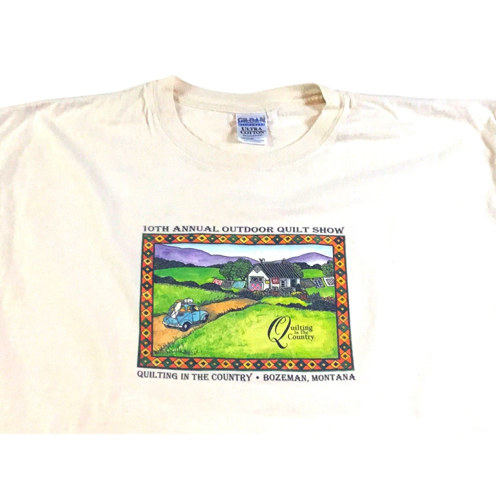 Gildan Quilt Show Bozeman MT 10th Anniversary T-Shirt XL Size XL / US 12-14 / IT 48-50 - 2 Thumbnail