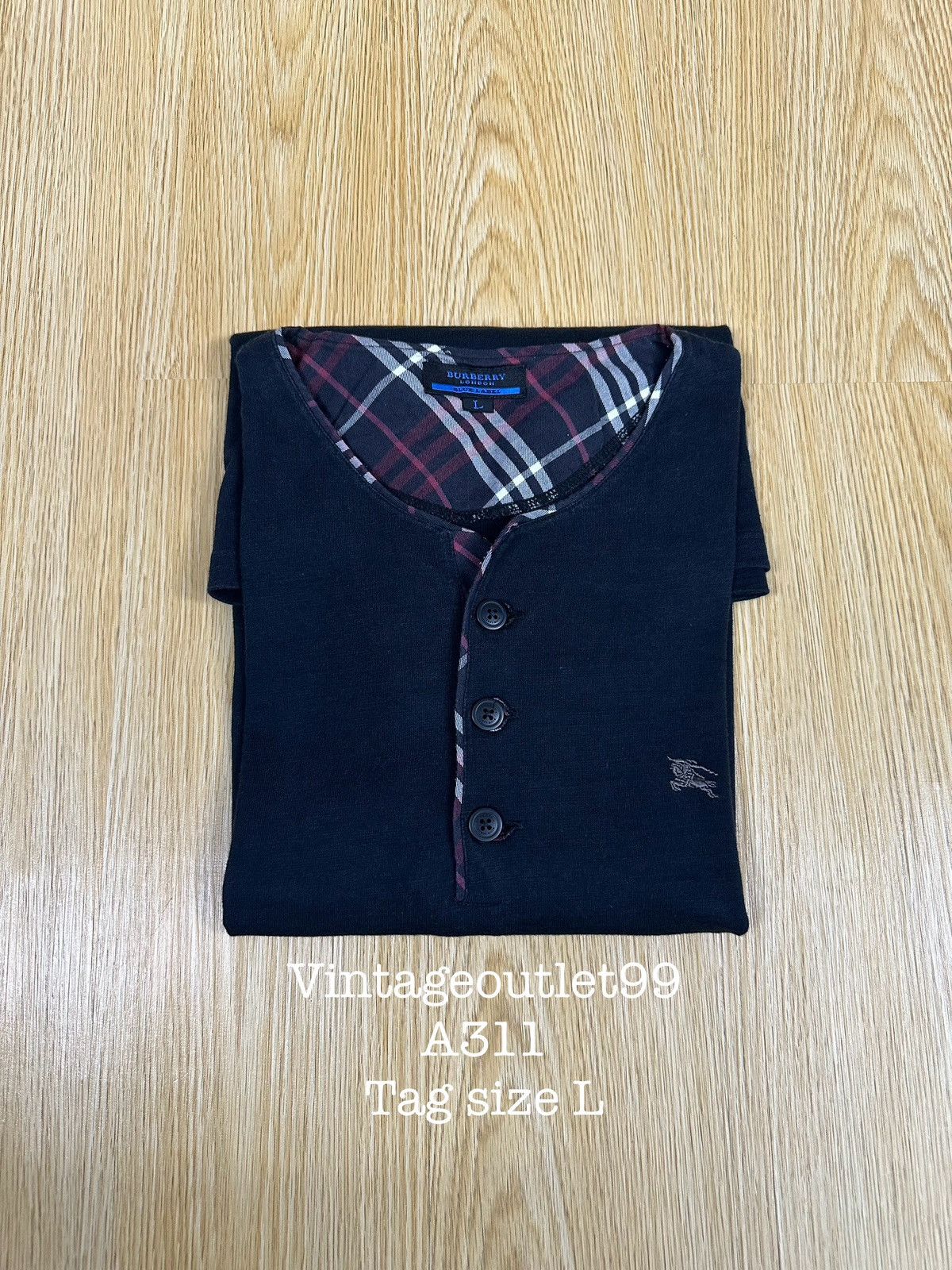 Burberry Burberry Blue Label Button Neck Long Shirt A311 Size US S / EU 44-46 / 1 - 11 Thumbnail
