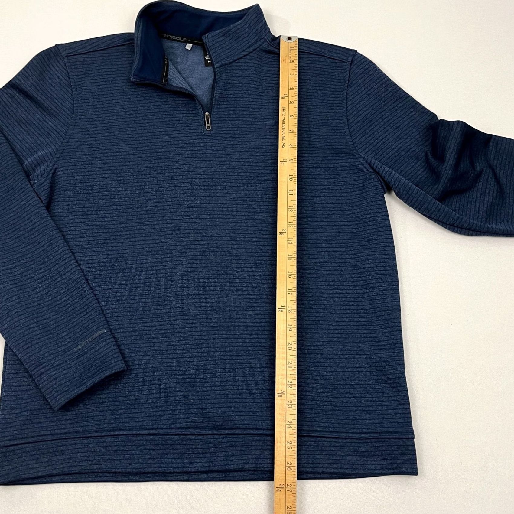 Under Armour Under Armour Storm Pullover Mens L Blue Quarter Zip Golf Performance Stretch L/S Jacket Size US L / EU 52-54 / 3 - 5 Thumbnail