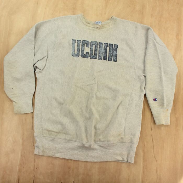 Champion distressed CHAMPION triblend reverse weave UCONN