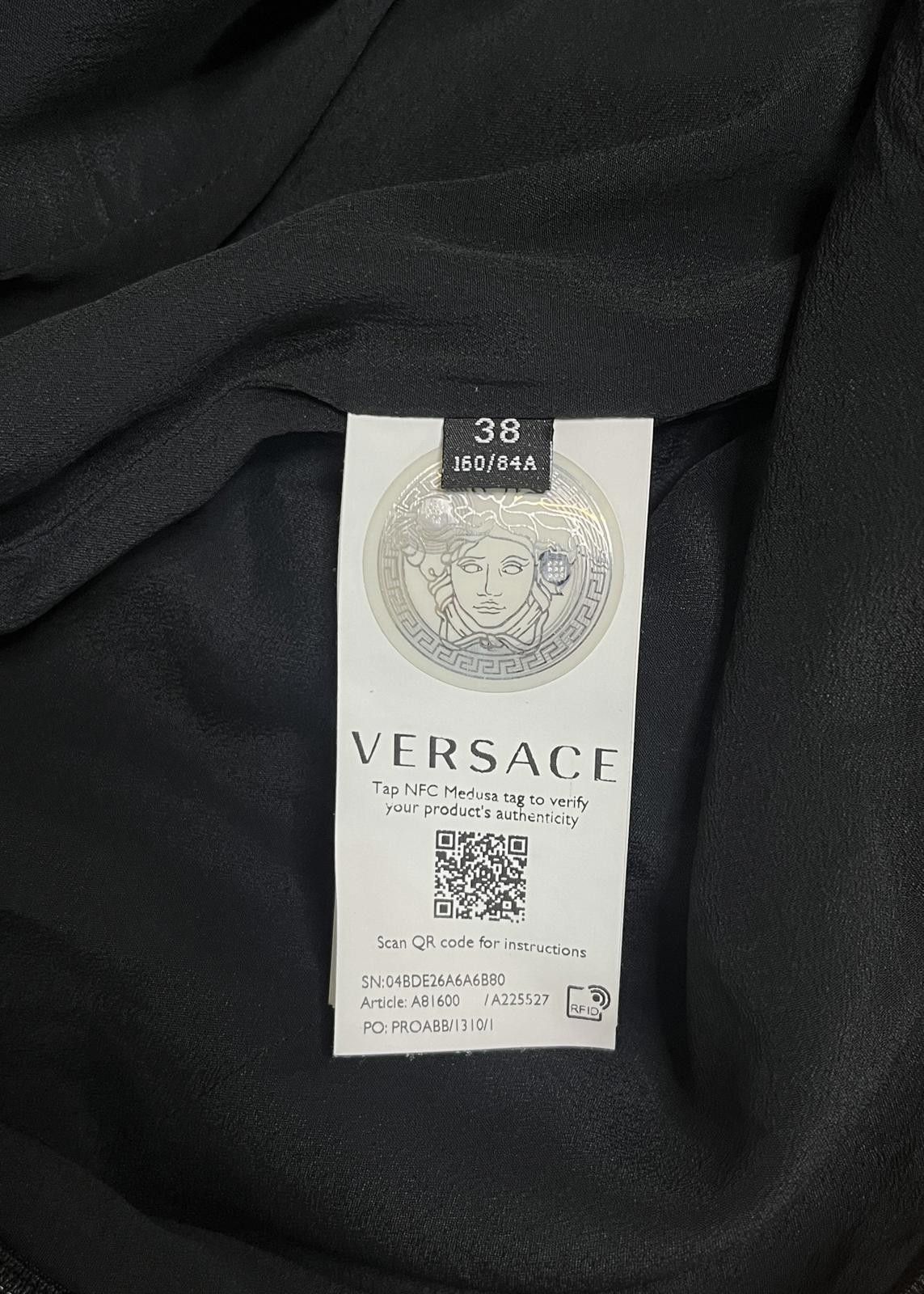 Versace Versace Medusa Stud Sleeve Mini Dress Black Size 38 Size S / US 4 / IT 40 - 8 Thumbnail