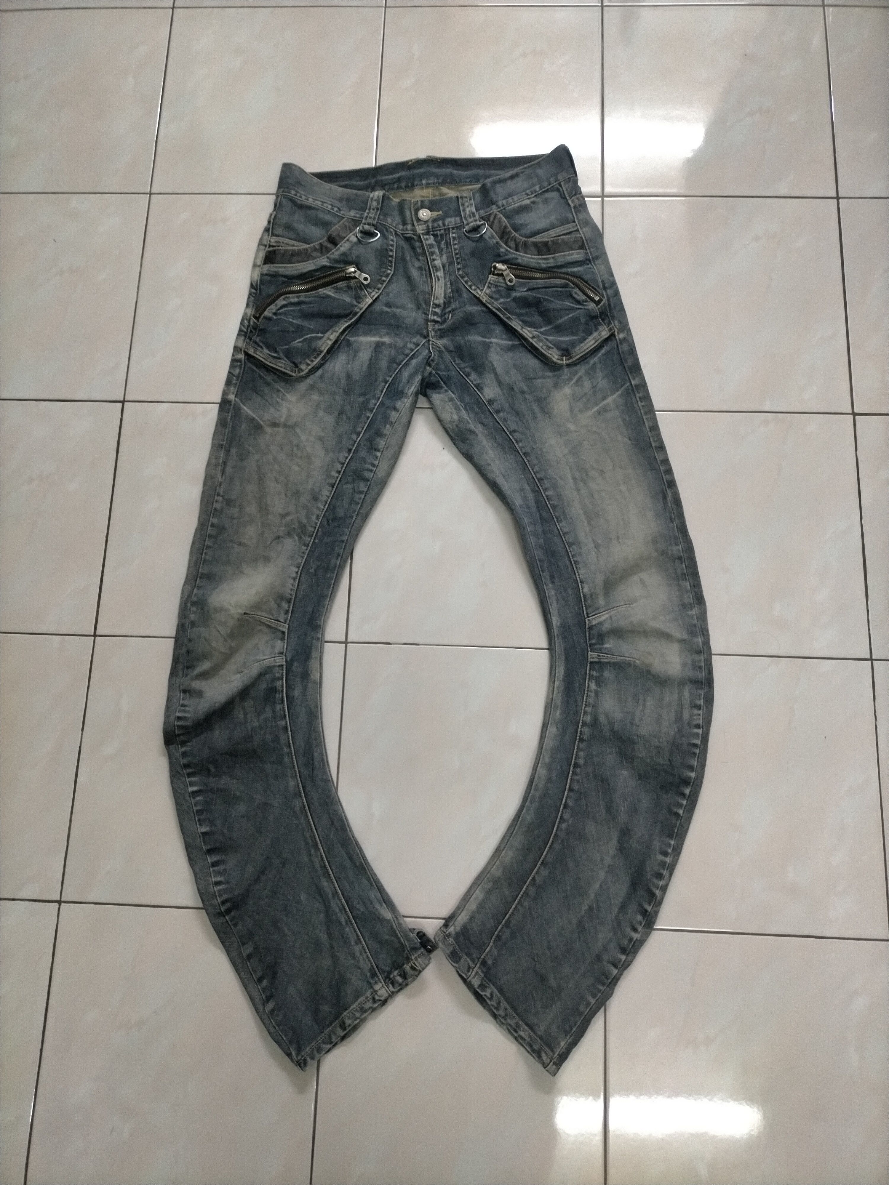 Japanese Brand × PPFM PPFM Mudwash Curved in Legs Denim Jeans Pant Size US 32 / EU 48 - 4 Thumbnail