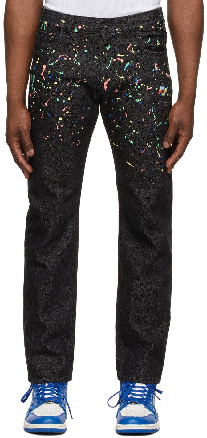 Marcelo Burlon Marcelo Burlon County of Milan Black Spot Stonewash Jeans Size US 30 / EU 46 - 2 Thumbnail