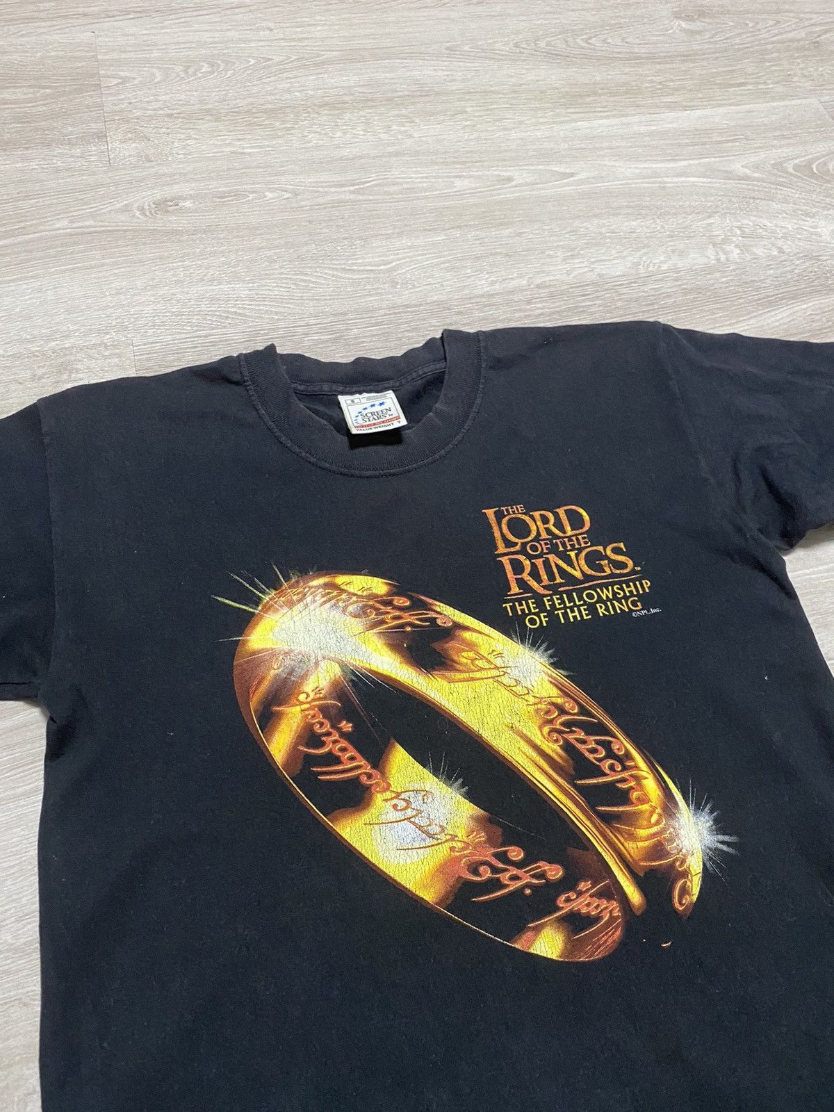 image of Movie x Screen Stars Vintage Lord Of The Rings Screen Stars Promo Tee Size S 90’S in Black, Men's