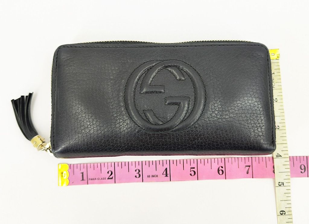 Gucci original GUCCI soho GG full leather zipper fringe wallet Size ONE SIZE - 10 Thumbnail