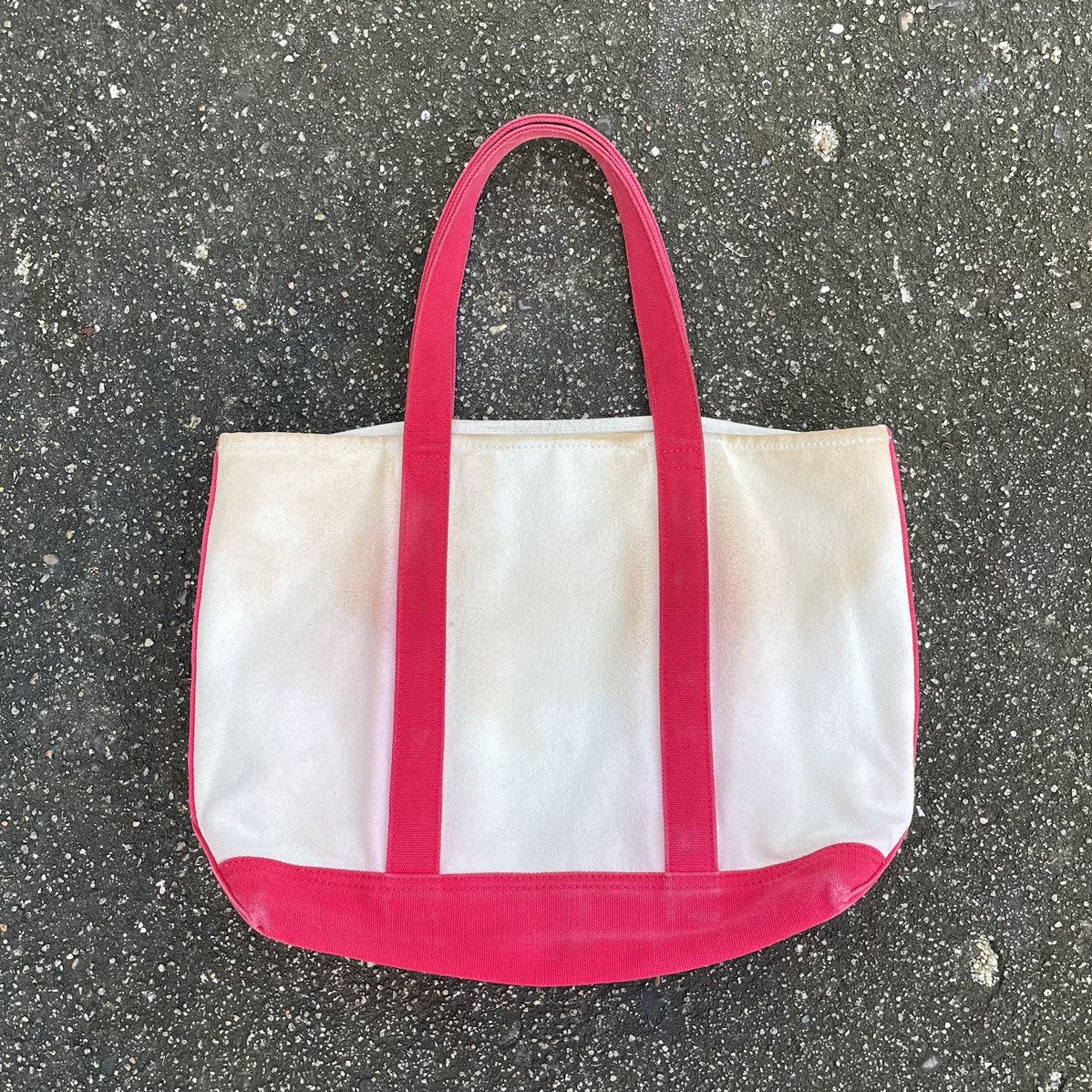 Polo Ralph Lauren × Vintage Vintage 90s Ralph Lauren Big Ponny Red White Canvas Tote Size ONE SIZE - 2 Thumbnail