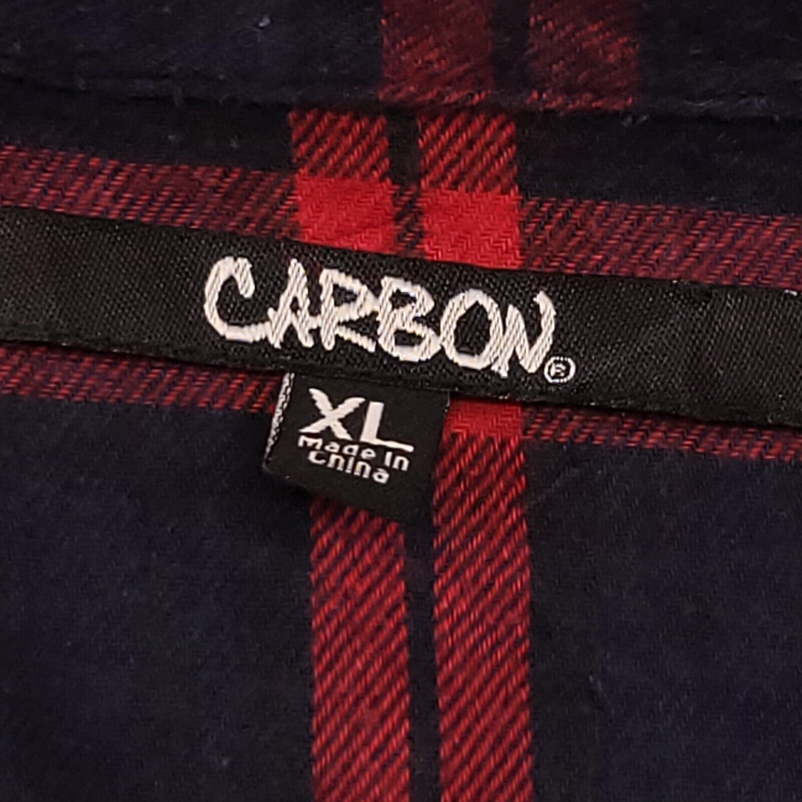 Carbon Carbon Tartan Flannel Shirt Mens Size Extra Large Red Black Size US XL / EU 56 / 4 - 3 Thumbnail