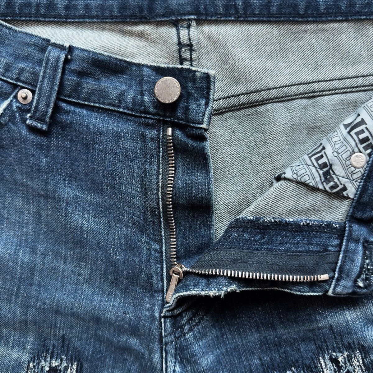 Number (N)ine AW01 “Standards” Grunge Denim Size US 34 / EU 50 - 3 Thumbnail