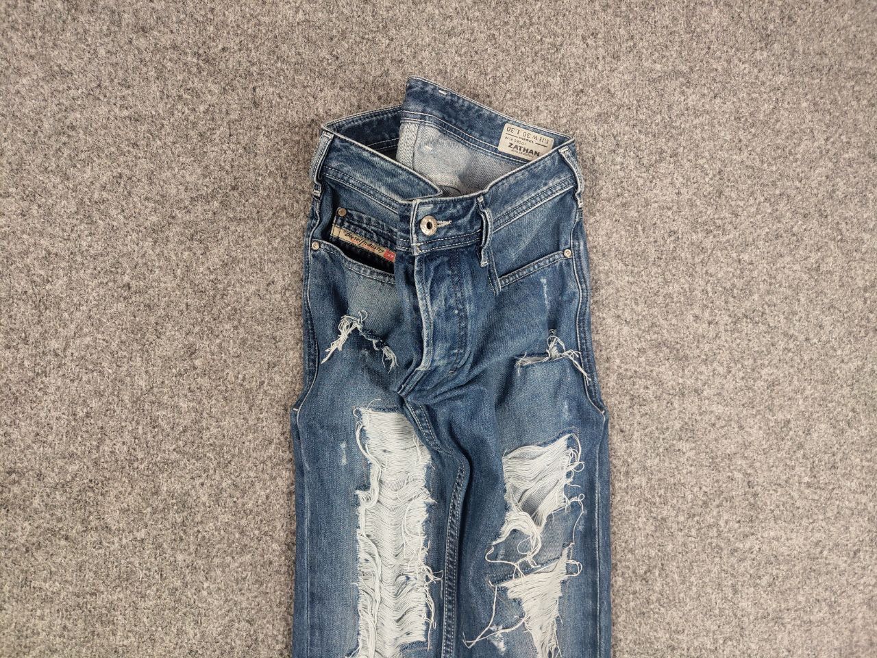 If Six Was Nine × Le Grande Bleu (L.G.B.) × Vintage Vintage Diesel If Six Was Nine style Distressed Flared Jeans Size US 30 / EU 46 - 4 Thumbnail