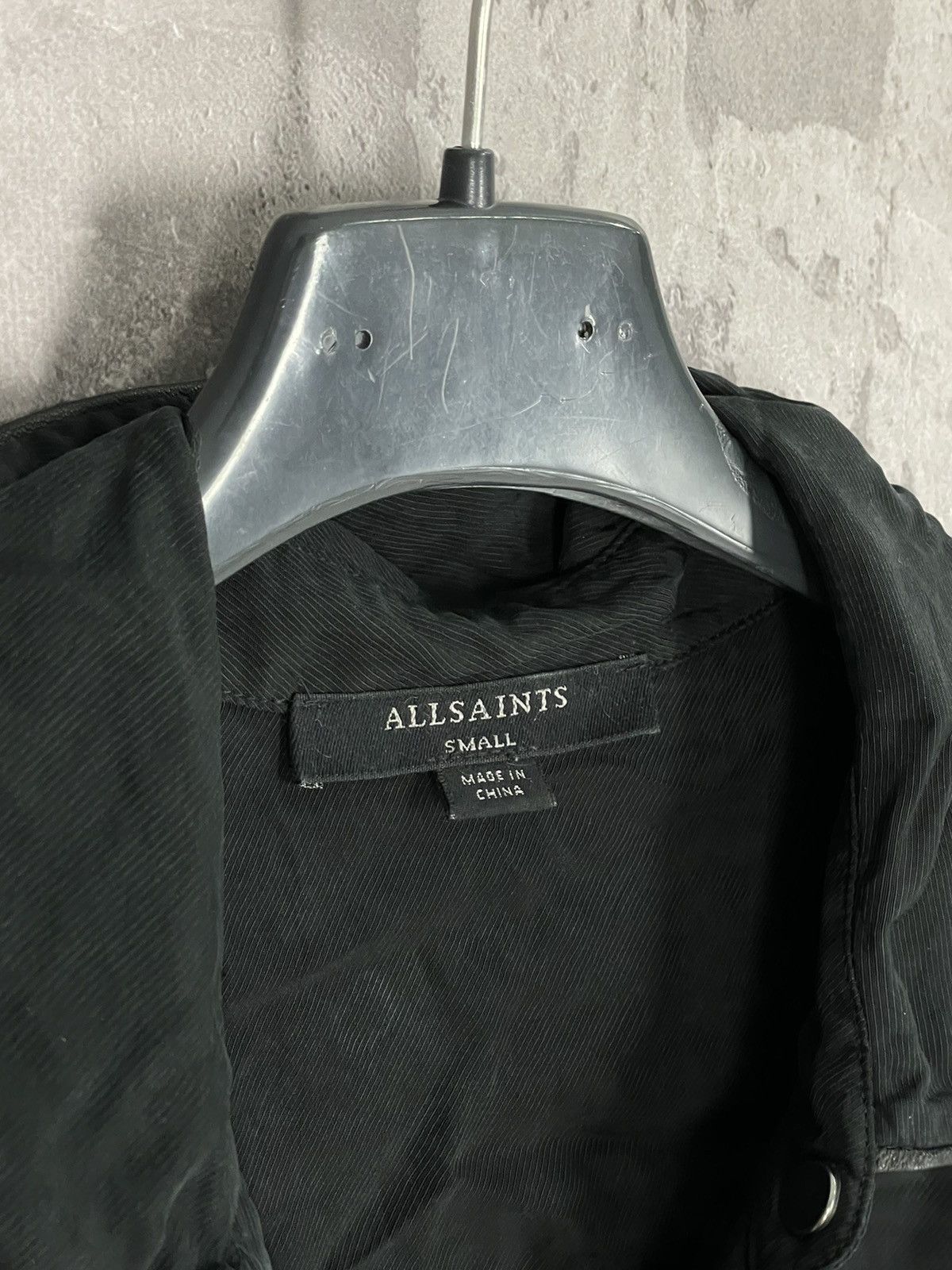 Allsaints × Japanese Brand Allsaints Y2K Avant Garde Black Archive Button Up Shirt Size S / US 4 / IT 40 - 6 Thumbnail