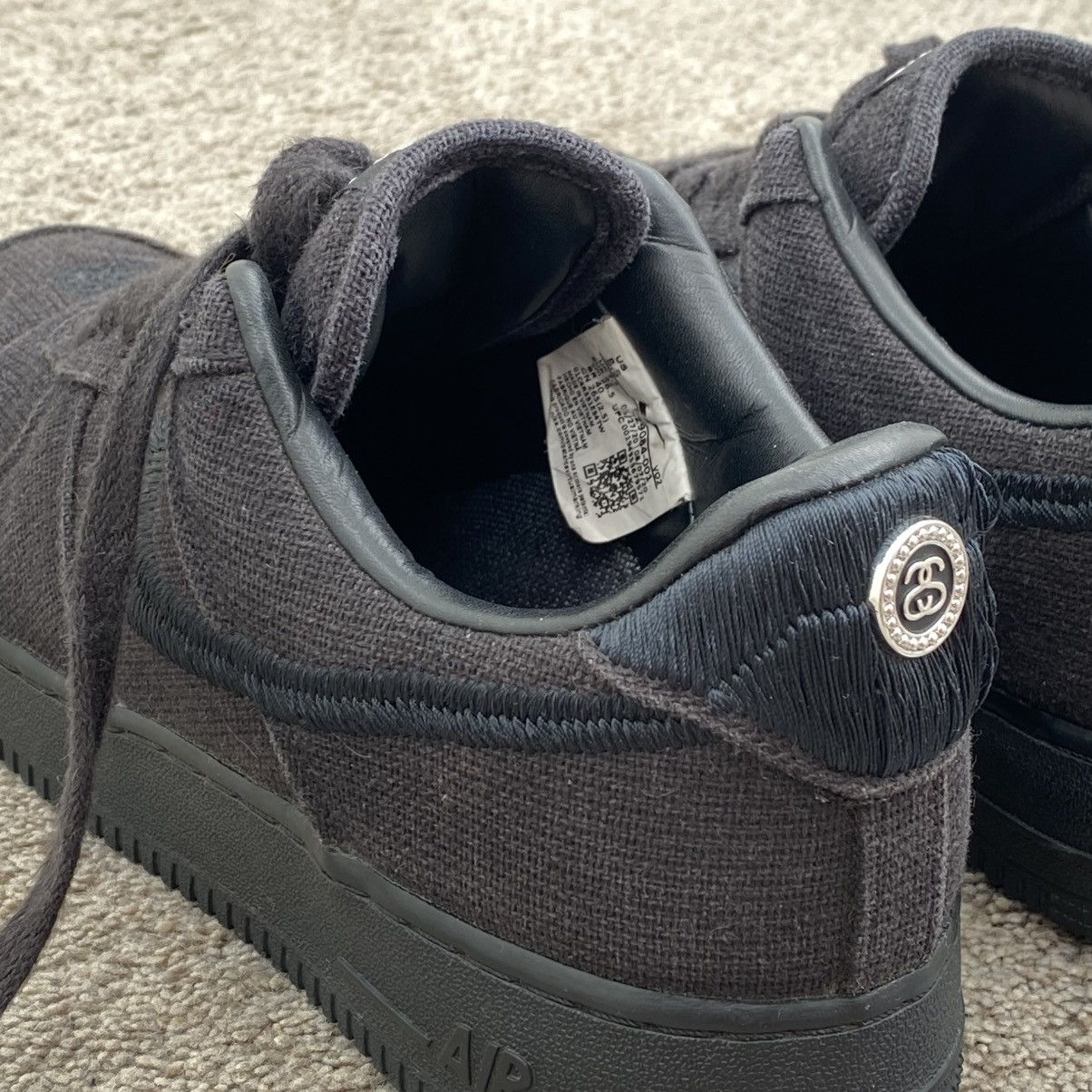 Nike × Stussy Stussy Nike Air Force 1 Low Black Hemp Sz 8.5 Size US 8.5 / EU 41-42 - 8 Thumbnail