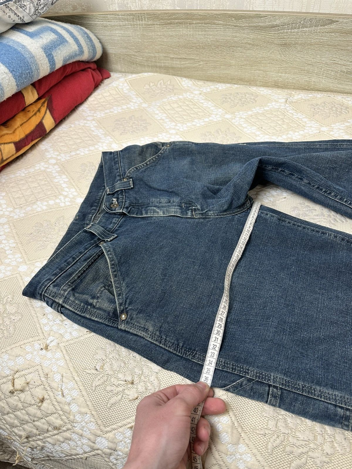 Japanese Brand 🔥VINTAGE DENIM CARPENTER DETROIT CHORE JEANS LEE DUNGAREES Size US 32 / EU 48 - 13 Thumbnail