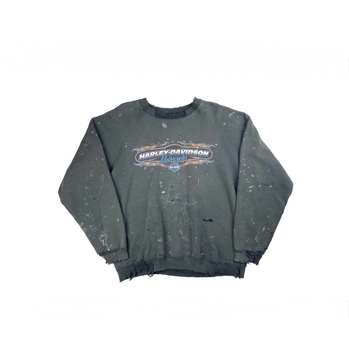 Harley Davidson VINTAGE THRASHED FADED HARLEY DAVIDSON SWEATSHIRT Size US XL / EU 56 / 4 - 1 Thumbnail