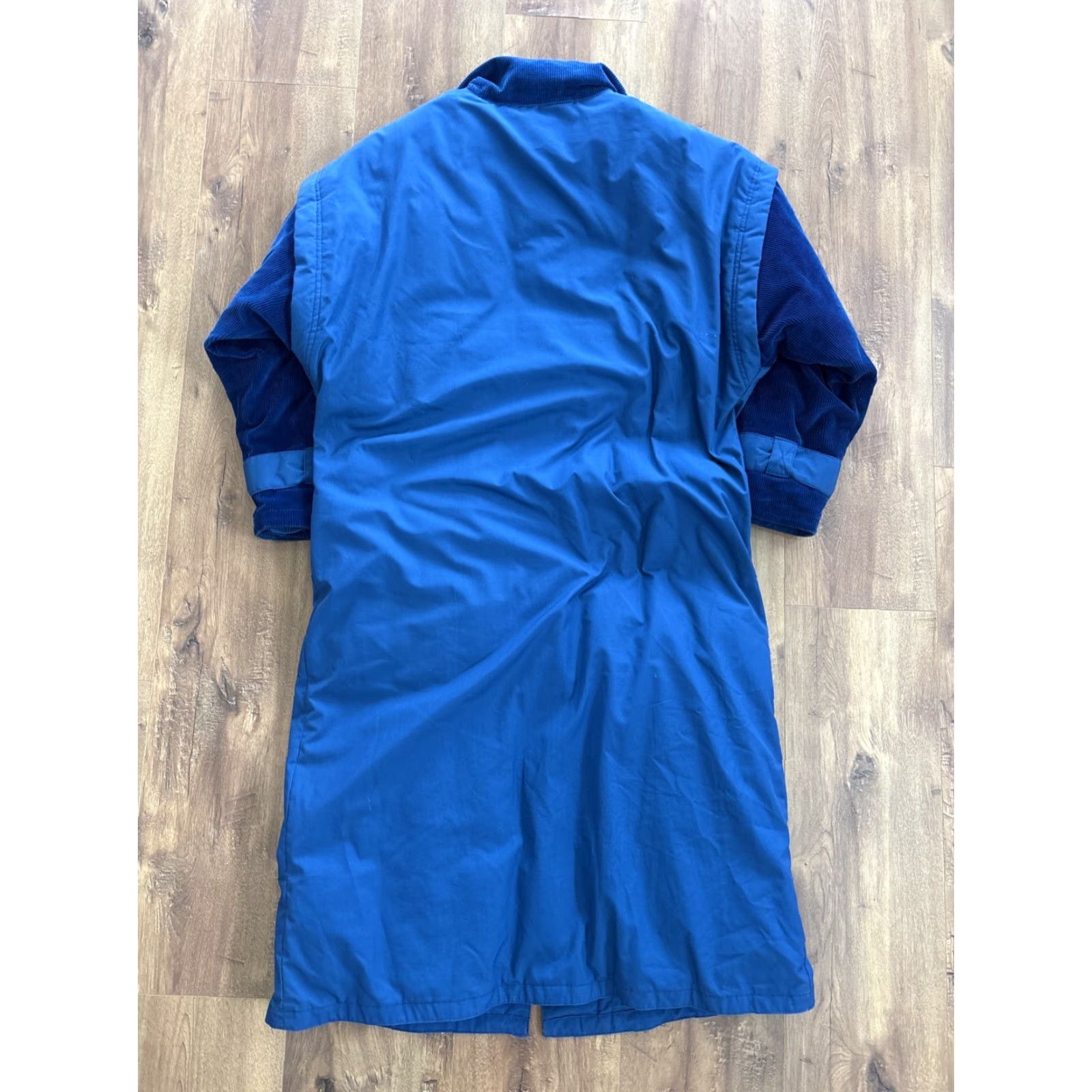 Vintage VINTAGE Cyclone Winter Puffer Jacket Coat Womens 14 Blue Down Trench Long Sleeve zip Snap Size XL / US 12-14 / IT 48-50 - 4 Thumbnail