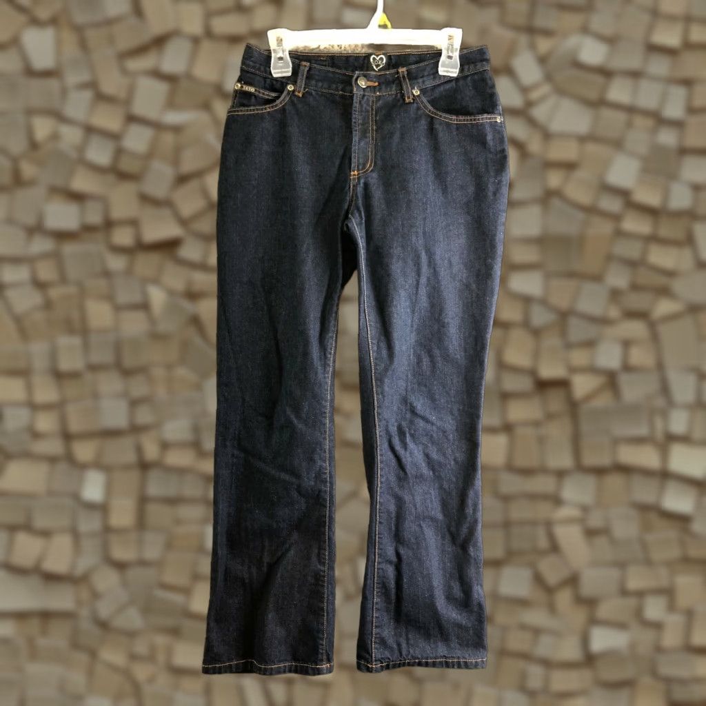 XOXO XOXO Jeans Womens Size 9/10 Mid Rise Blue Jeans Straight Leg Denim Cotton Classic blue XOXO Womens Jeans 9/10 Mid Rise Dark Wash Size 29 Inseam 29 In Size 30" / US 8 / IT 44 - 1 Thumbnail