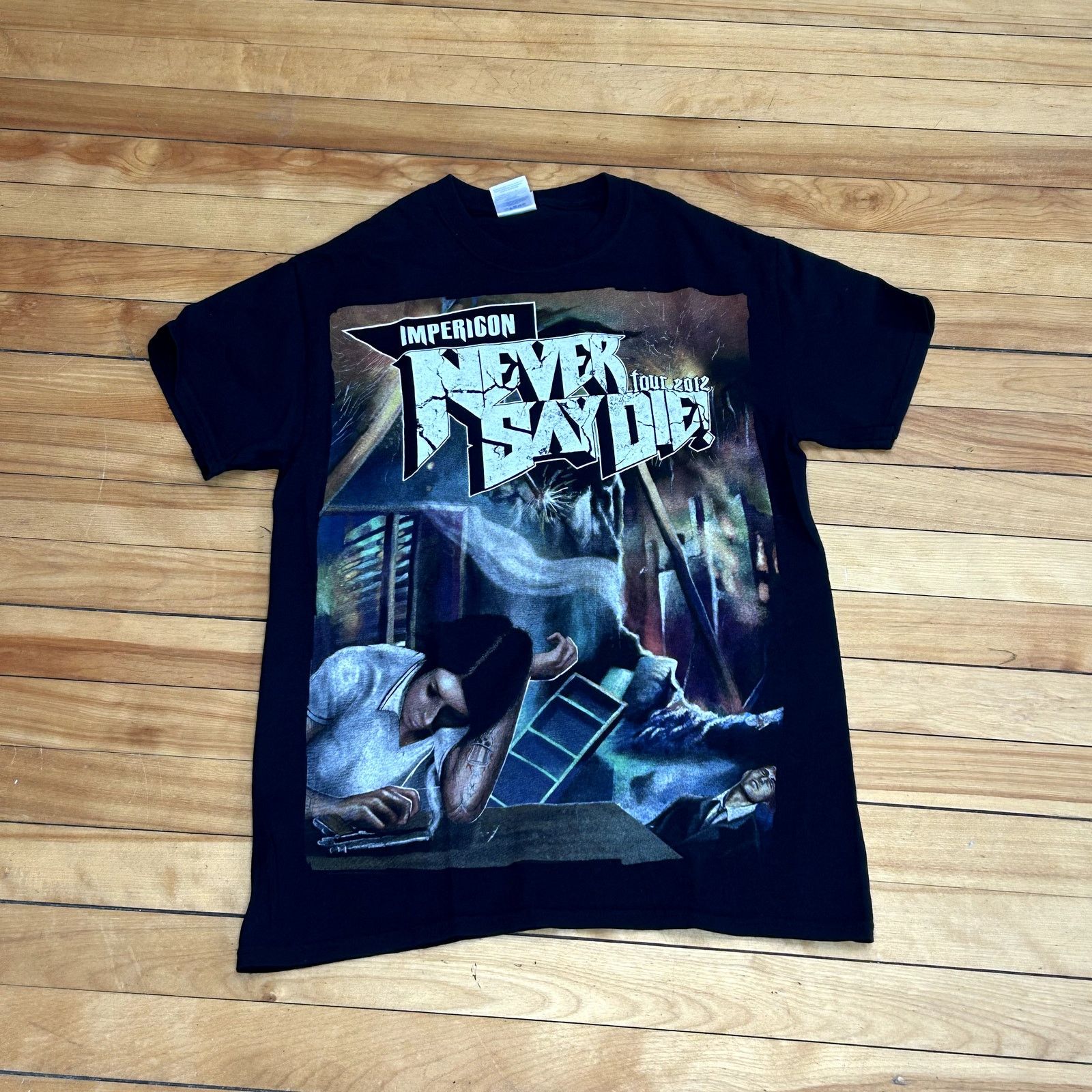 Gildan Y2K Imperigon Never Say Die Concert Shirt Small Size US S / EU 44-46 / 1 - 2 Thumbnail