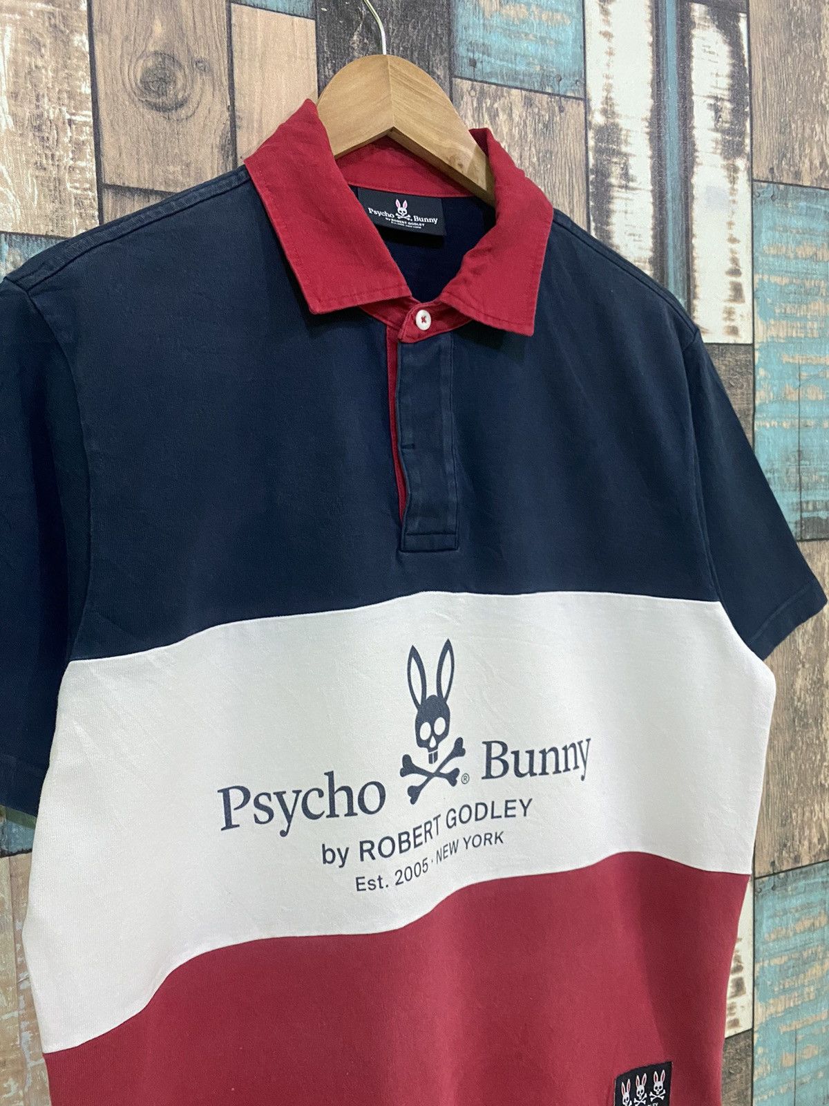 Psycho Bunny Rare Psycho Bunny X Robert Godley Polo Shirt Size US L / EU 52-54 / 3 - 2 Thumbnail