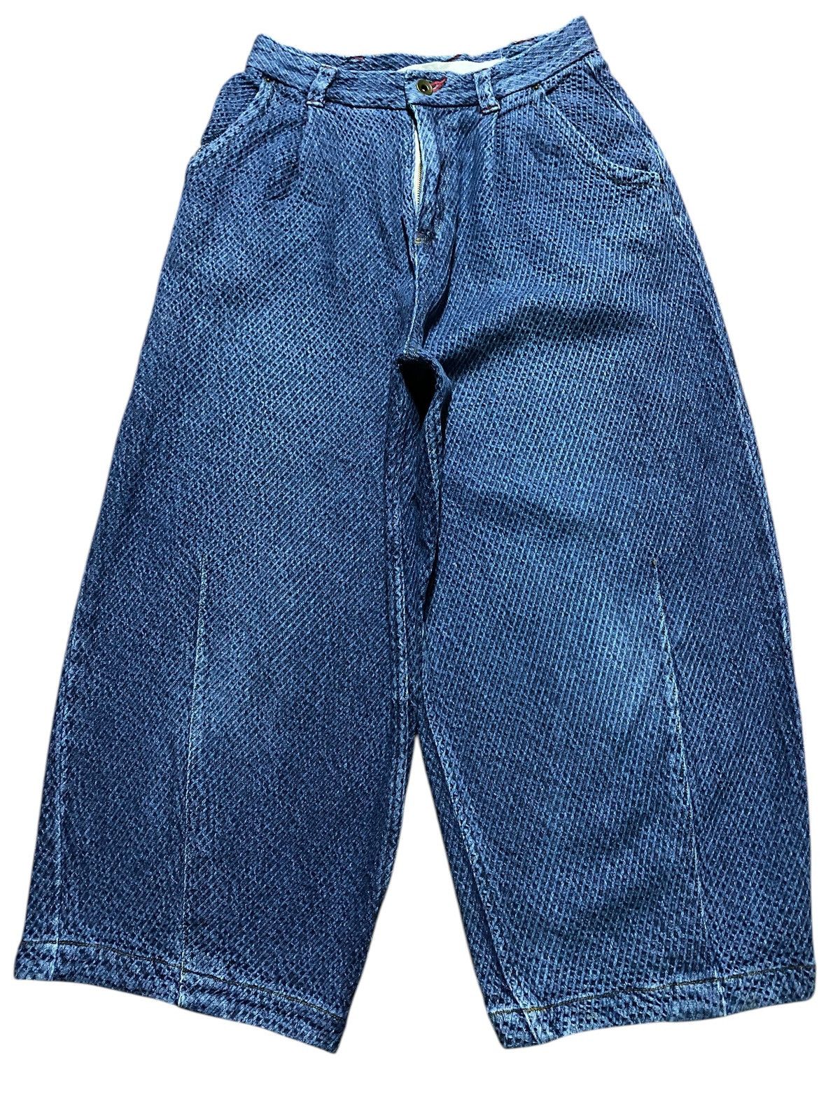 Japanese Brand Blue vintage 90s wide leg denim shorts Size 26" / US 2 / IT 38 - 1 Thumbnail