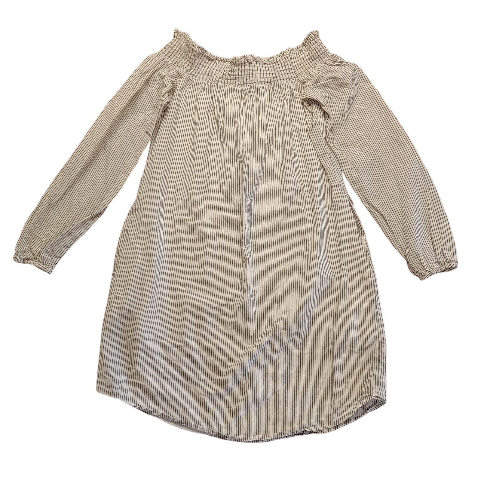Express Express Off The Shoulder Dress XS Lined Pinstripe Pockets Size XS / US 0-2 / IT 36-38 - 1 Thumbnail