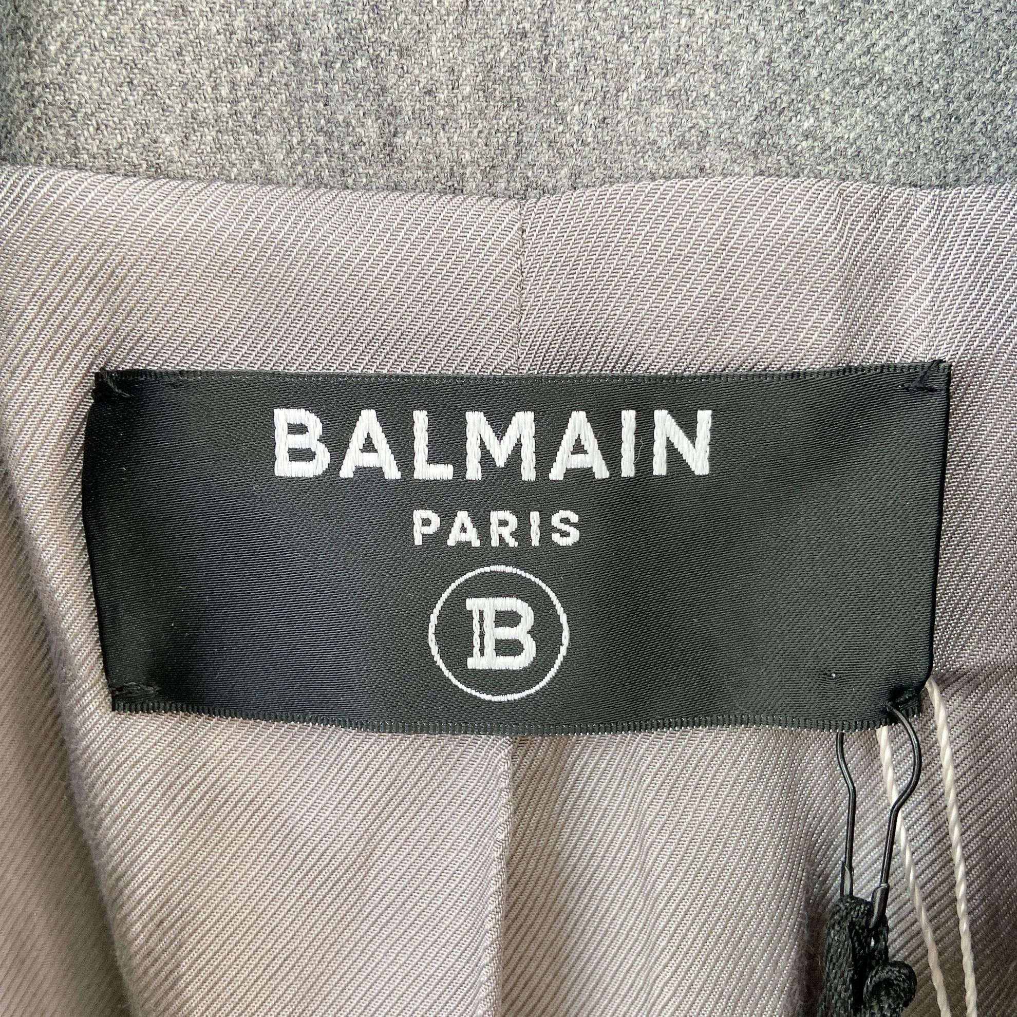 Balmain Balmain Gray Shoulder Pads 40 Tag Jacket Size S / US 4 / IT 40 - 6 Thumbnail