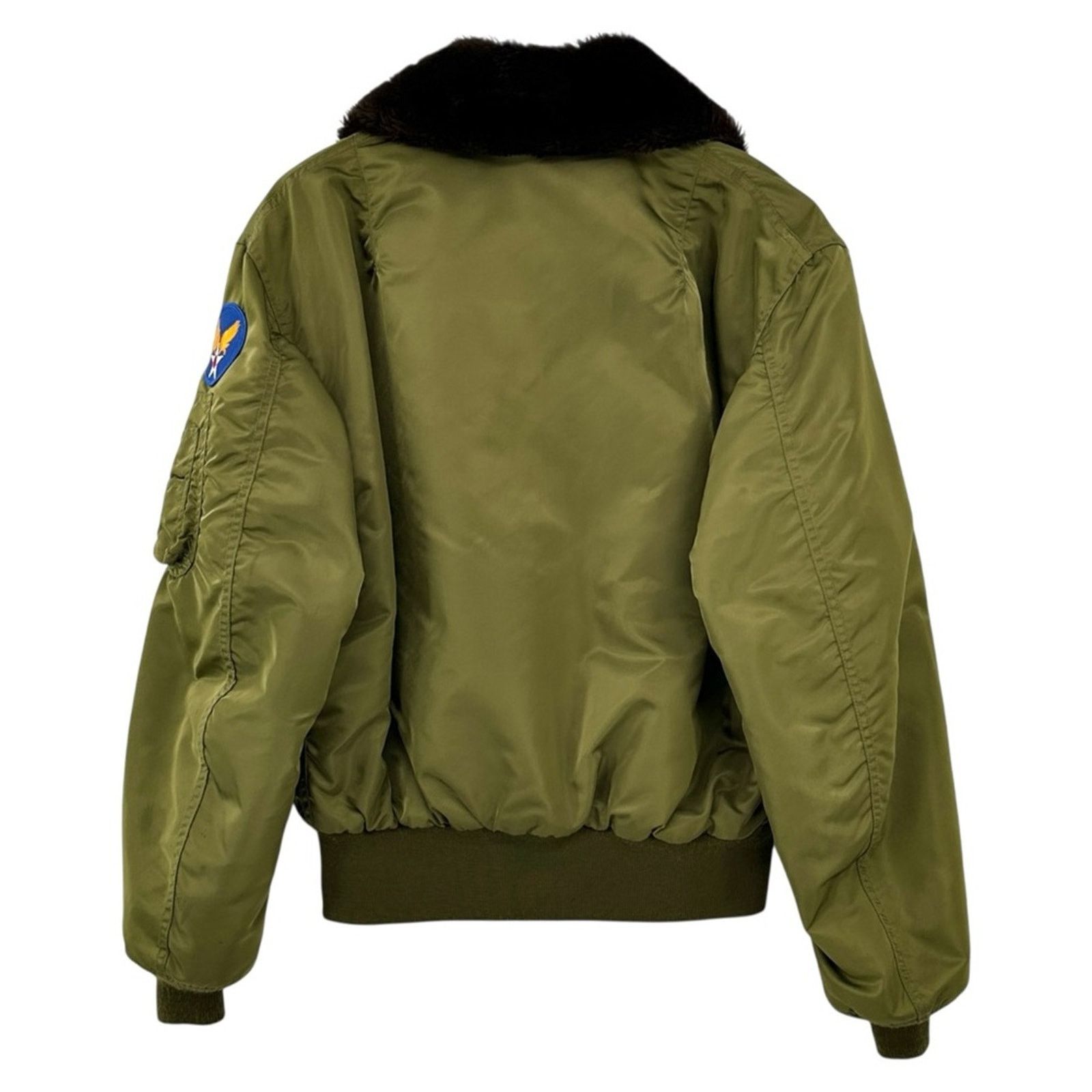 Avirex Vintage 1980s B-15 Military Army Green Bomber Jacket Size US L / EU 52-54 / 3 - 2 Thumbnail