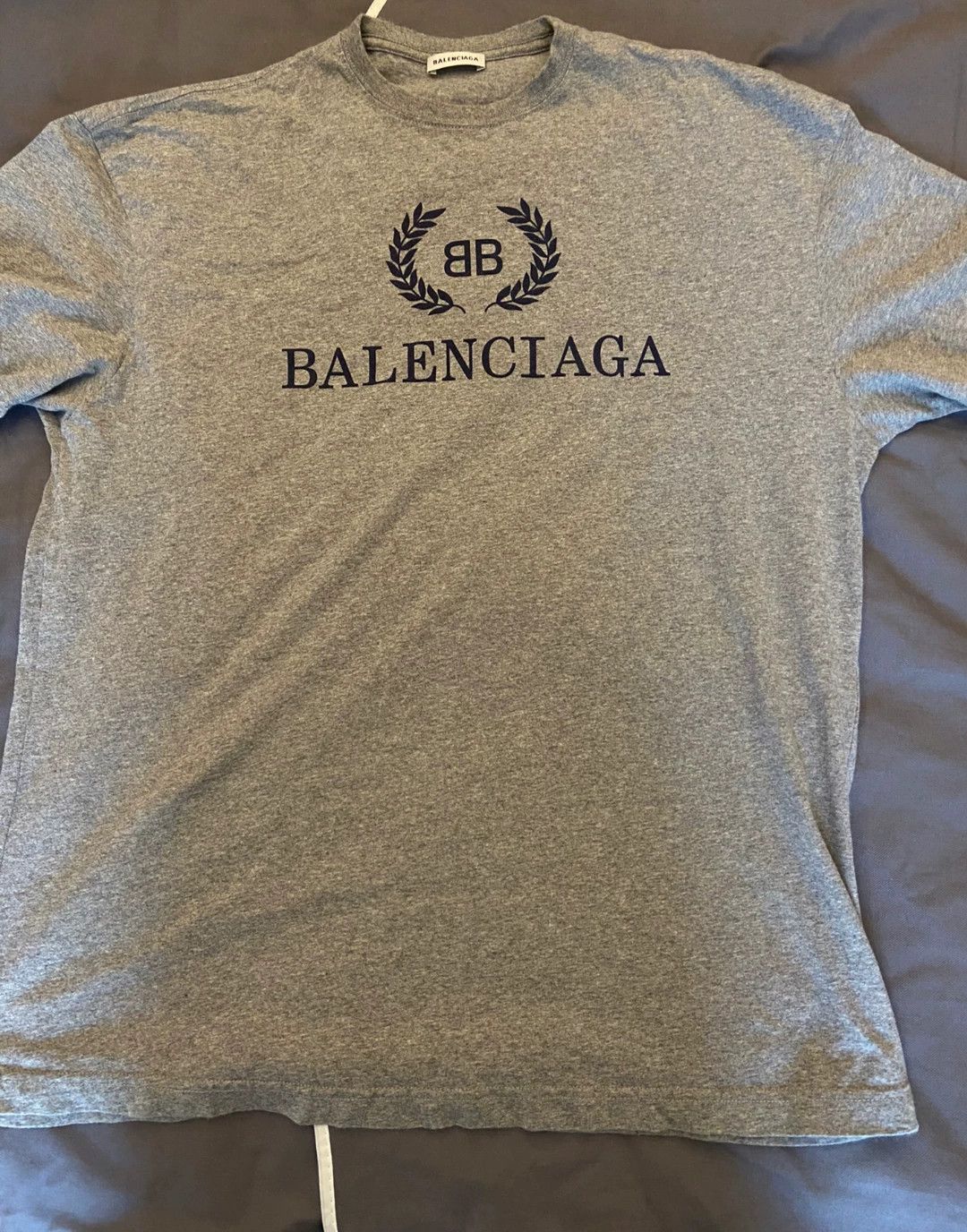Balenciaga balenciaga gray logo tee shirt Size US XS / EU 42 / 0 - 1 Thumbnail