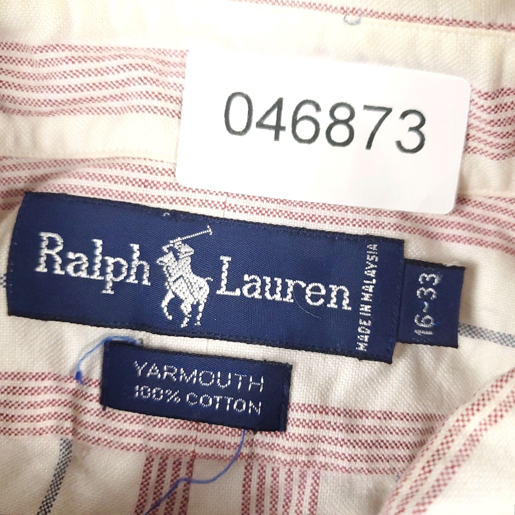 Ralph Lauren Ralph Lauren Shirt Mens 16 Red Striped Dress Button Up Long Sleeve - Cotton, Woven, Regular Fit Size 42R - 7 Thumbnail