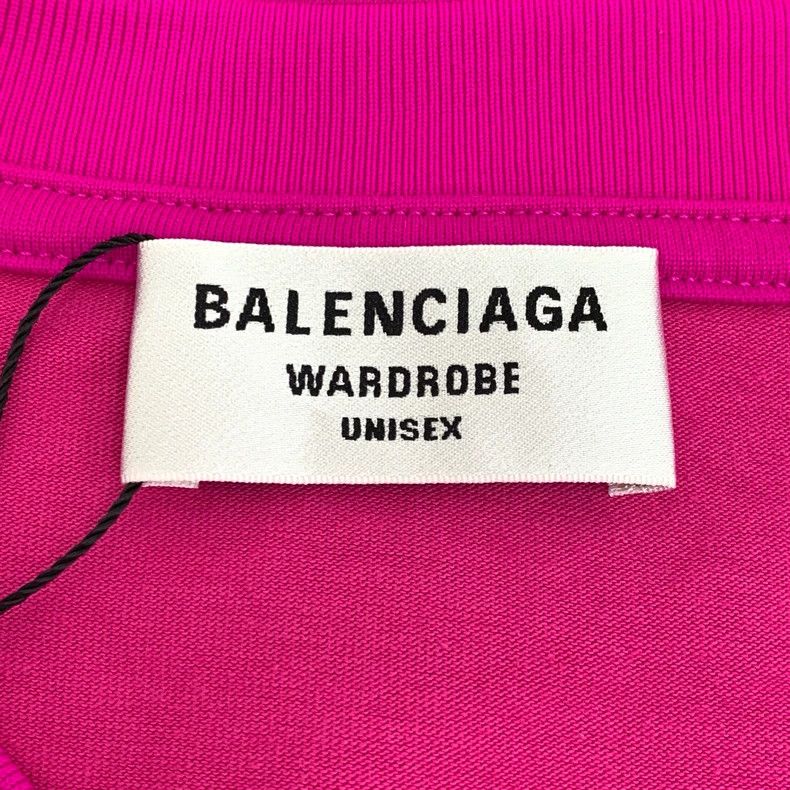 Balenciaga Balenciaga Pink Logo Letter Embroidered Wheat Pattern Cott Size US S / EU 44-46 / 1 - 5 Thumbnail