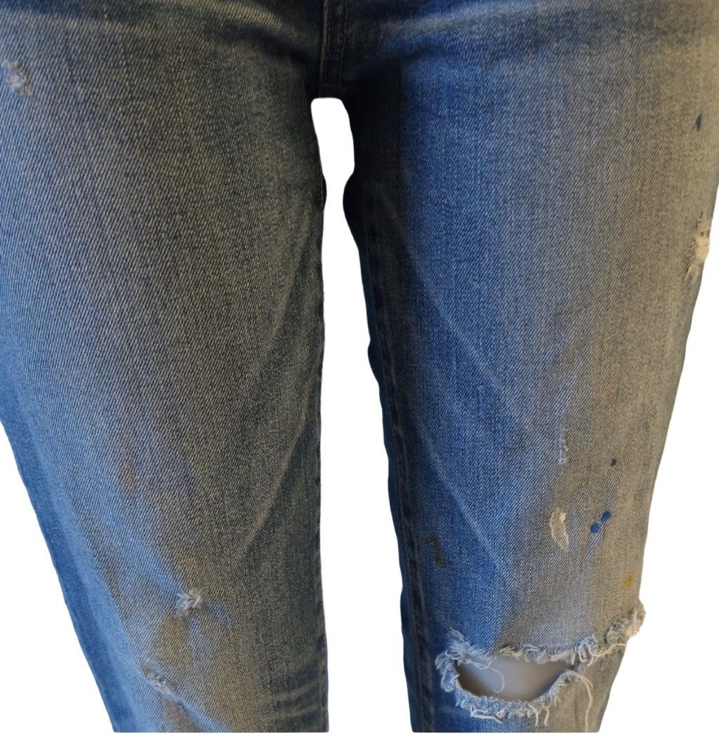 MOUSSY Moussy Vintage Dixie Paint Splattered Jean Size 29" - 9 Thumbnail
