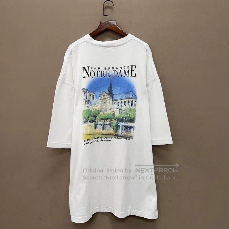 Balenciaga Balenciaga White Castle Short-sleeve T-shirt Size US XS / EU 42 / 0 - 2 Thumbnail