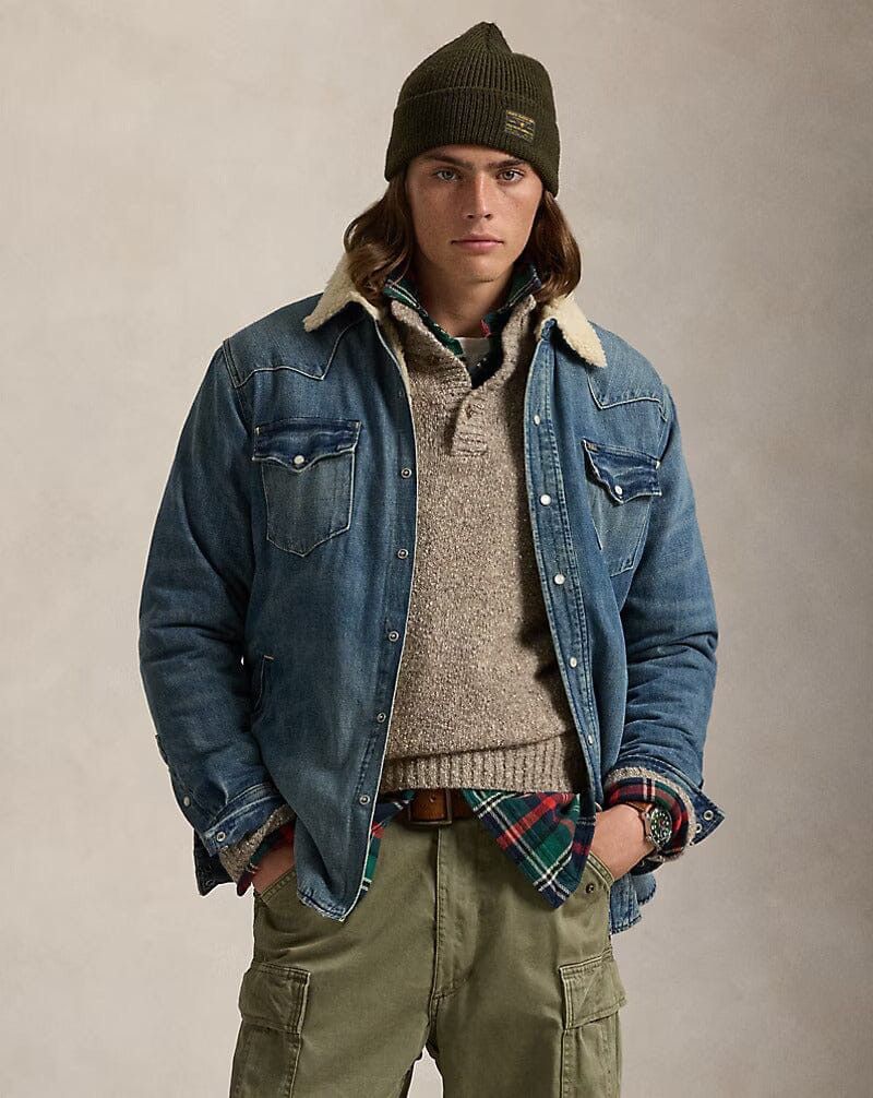 Polo Ralph Lauren Polo Ralph Lauren Fleece-Lined Denim Western Shirt Jacket Size US XXL / EU 58 / 5 - 2 Thumbnail