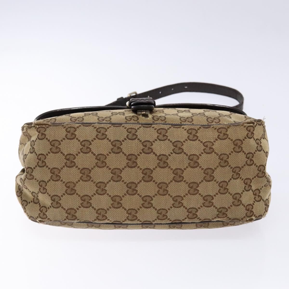 Gucci GUCCI GG Canvas Shoulder Bag Beige Silver Brown Size ONE SIZE - 9 Thumbnail