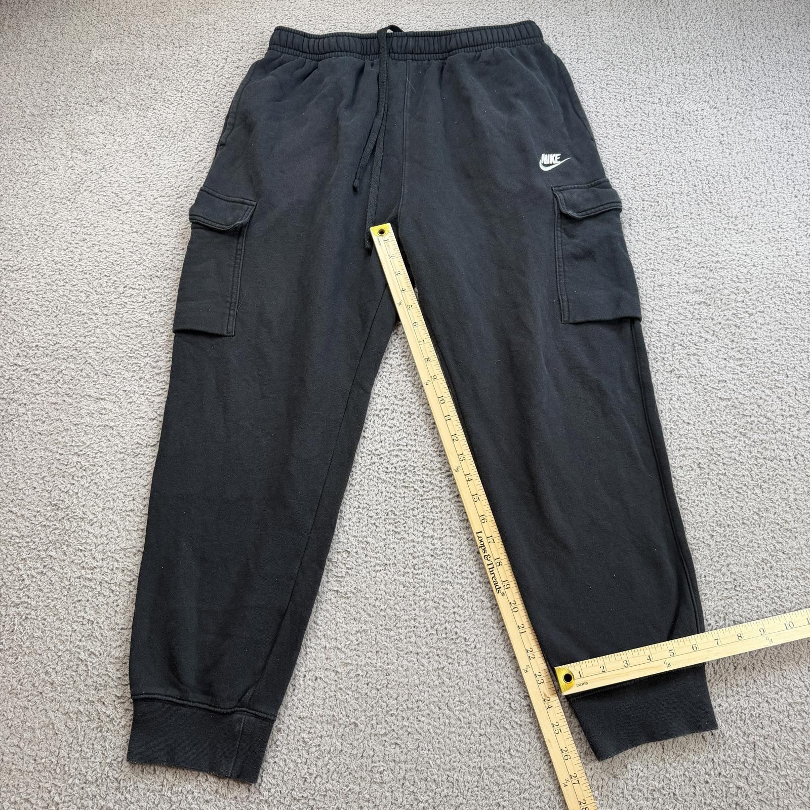 Nike Nike Mens Black Cargo Sweatpants XL Joggers Streetwear Size US 36 / EU 52 - 4 Thumbnail