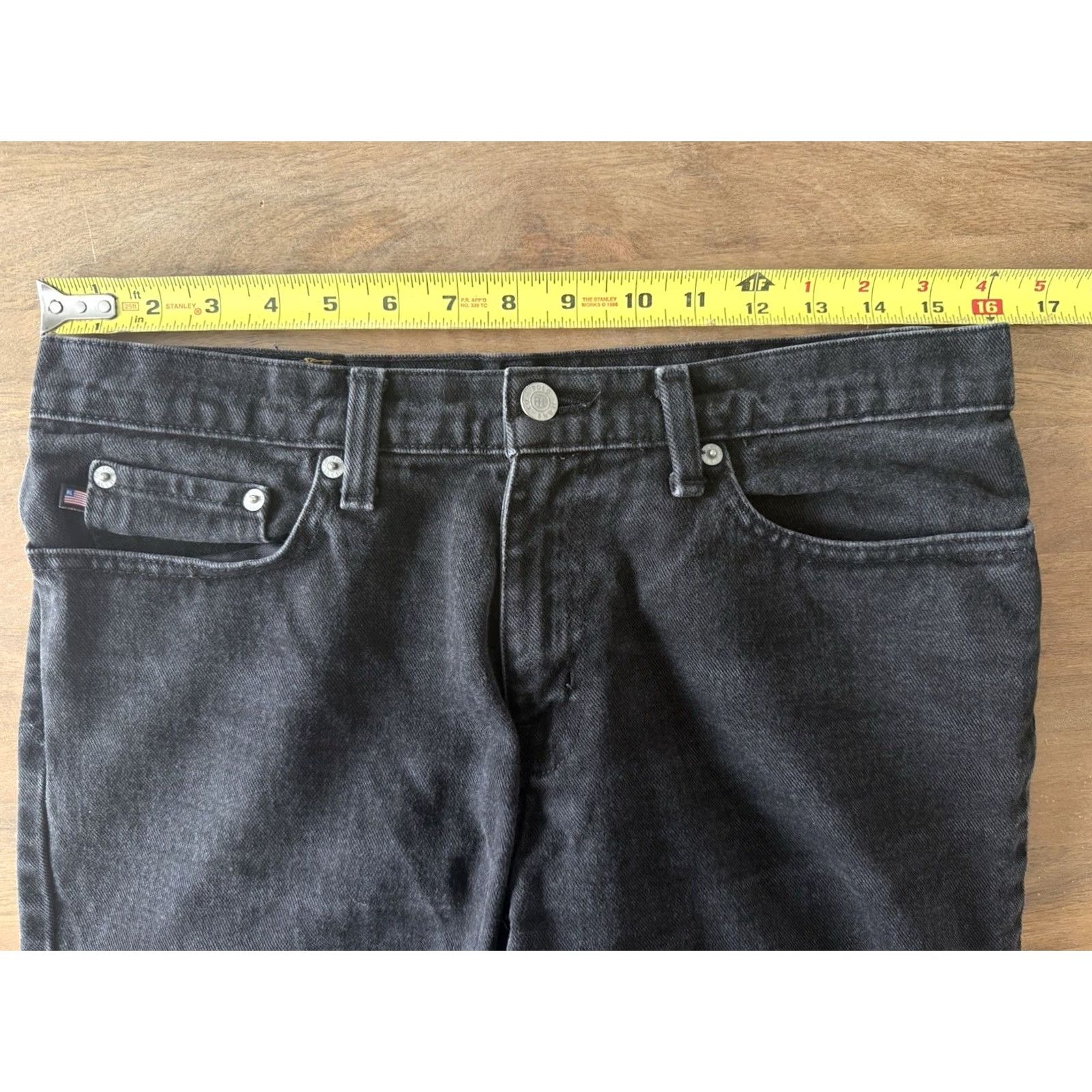 Polo Ralph Lauren Polo Jeans Co Ralph Lauren Saturday Jeans Women’s 32x28 Straight Leg Black Denim Size 30" / US 8 / IT 44 - 6 Thumbnail