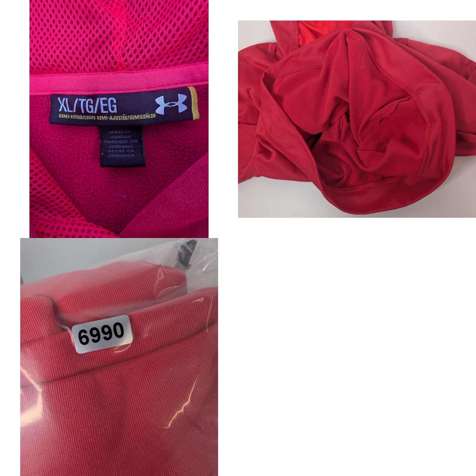 Under Armour Under Armour Battle Hoodie Women’s Large Red/Hot Pink Colorful Semi Fitted Hoodie Sweatshirt - UA Logo, Long Sleeve, Pullover, Casual Activewear Size L / US 10 / IT 46 - 8 Thumbnail
