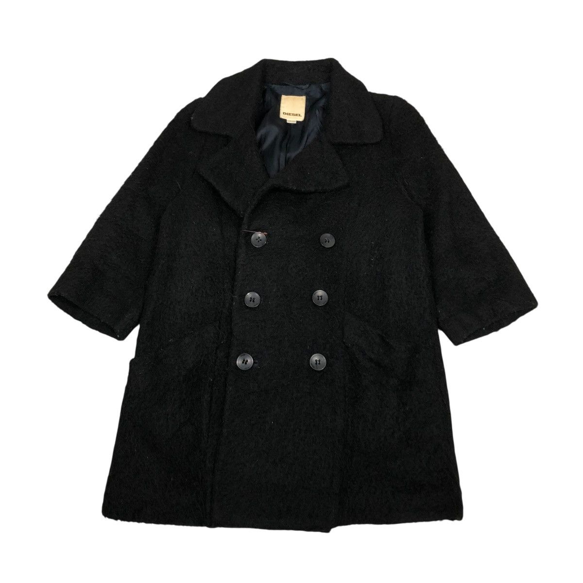 Diesel 🔥RICH BLACK MOHAIR LONG JACKET DOUBLE BREAST DIESEL Size US XXS / EU 40 - 1 Thumbnail