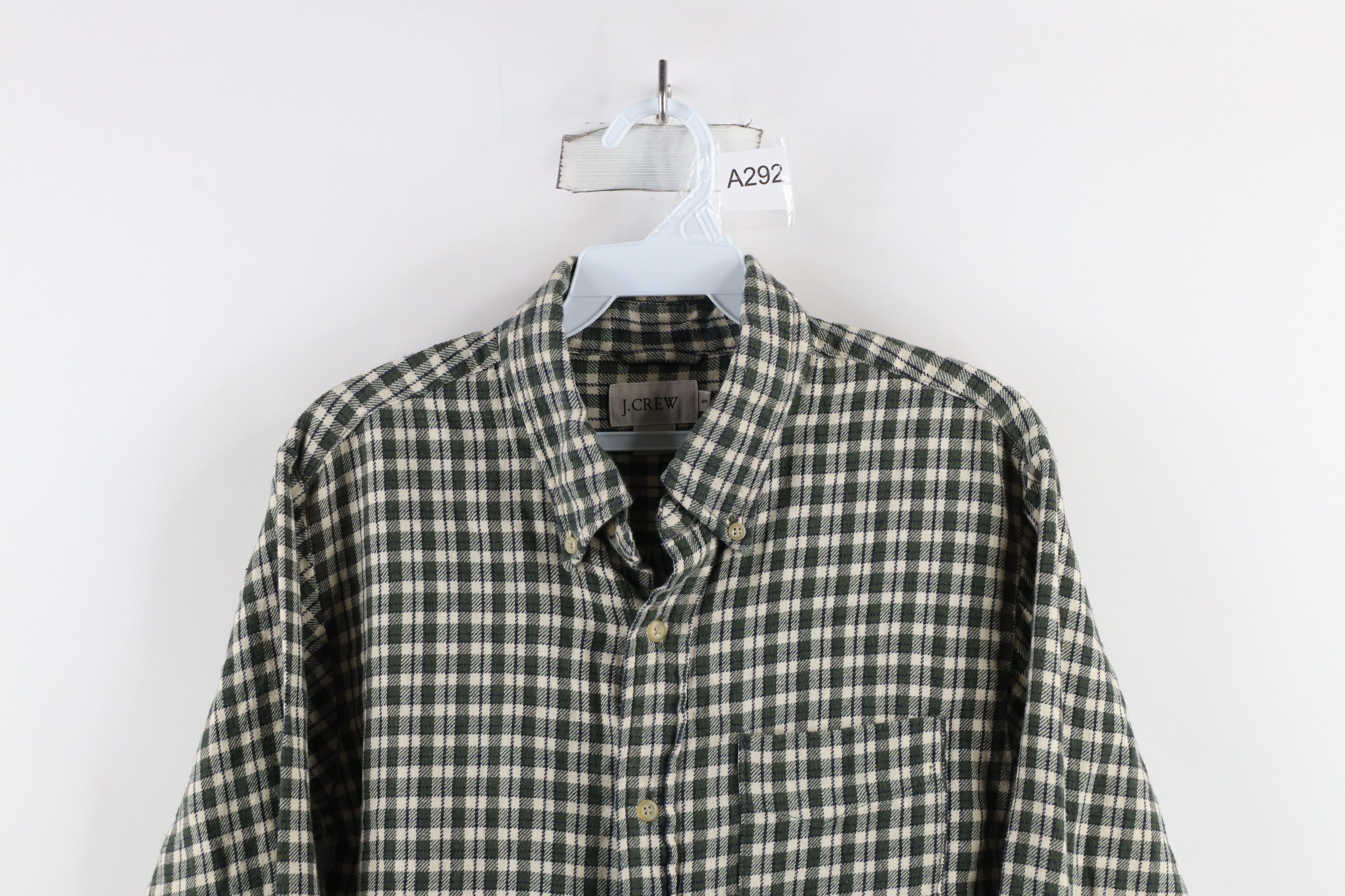 J.Crew × Vintage Vintage 90s J Crew Flannel Collared Button Down Shirt Plaid Size US S / EU 44-46 / 1 - 2 Thumbnail