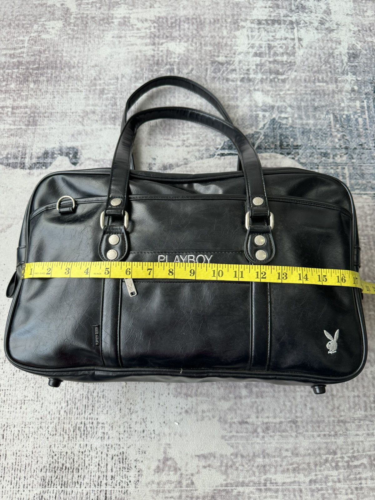 Japanese Brand Playboy Hand Carry Leather Bag Size ONE SIZE - 15 Thumbnail