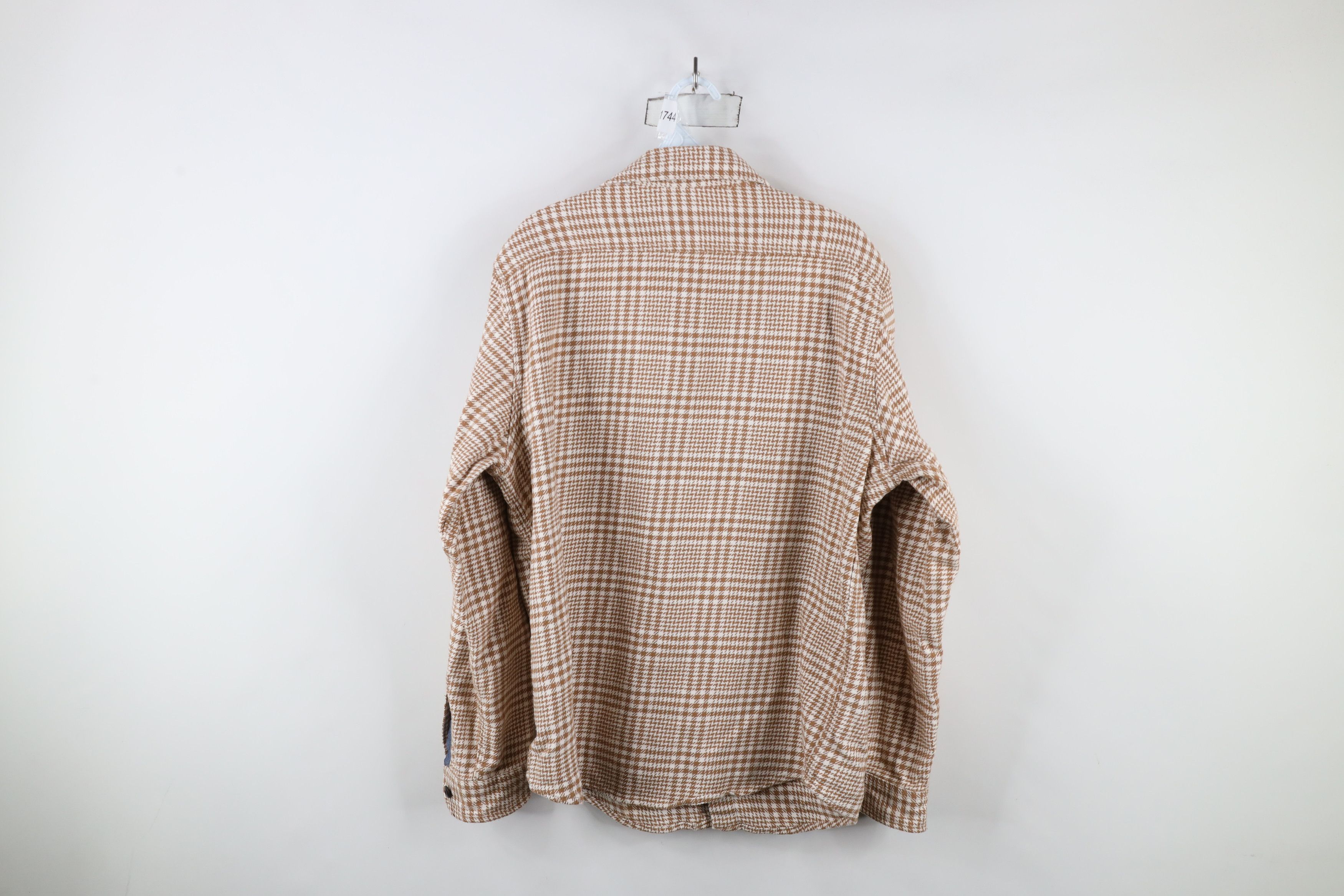 Lands' End × Vintage Vintage Lands End Houndstooth Flannel Button Shirt Cotton Size US L / EU 52-54 / 3 - 10 Thumbnail
