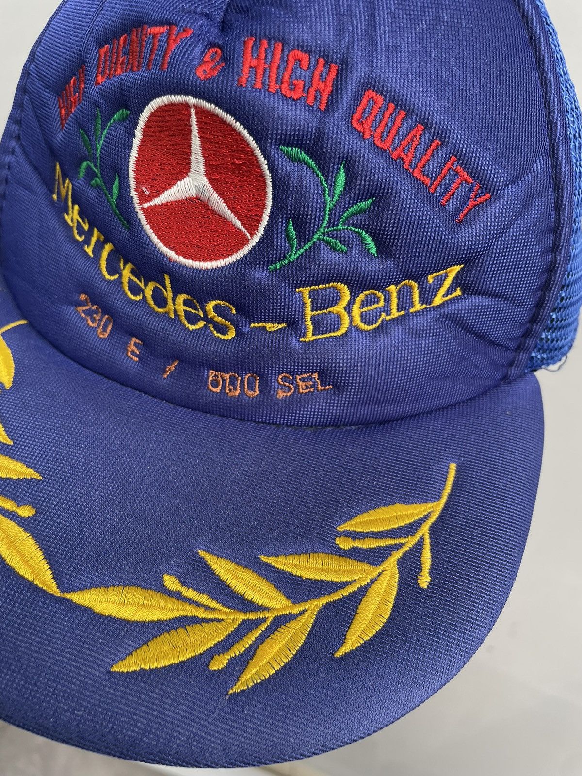 Mercedes-Benz VINTAGE RARE RETRO BLUE MERCEDES BENZ HYPE CAP HAT Y2K Size ONE SIZE - 5 Thumbnail