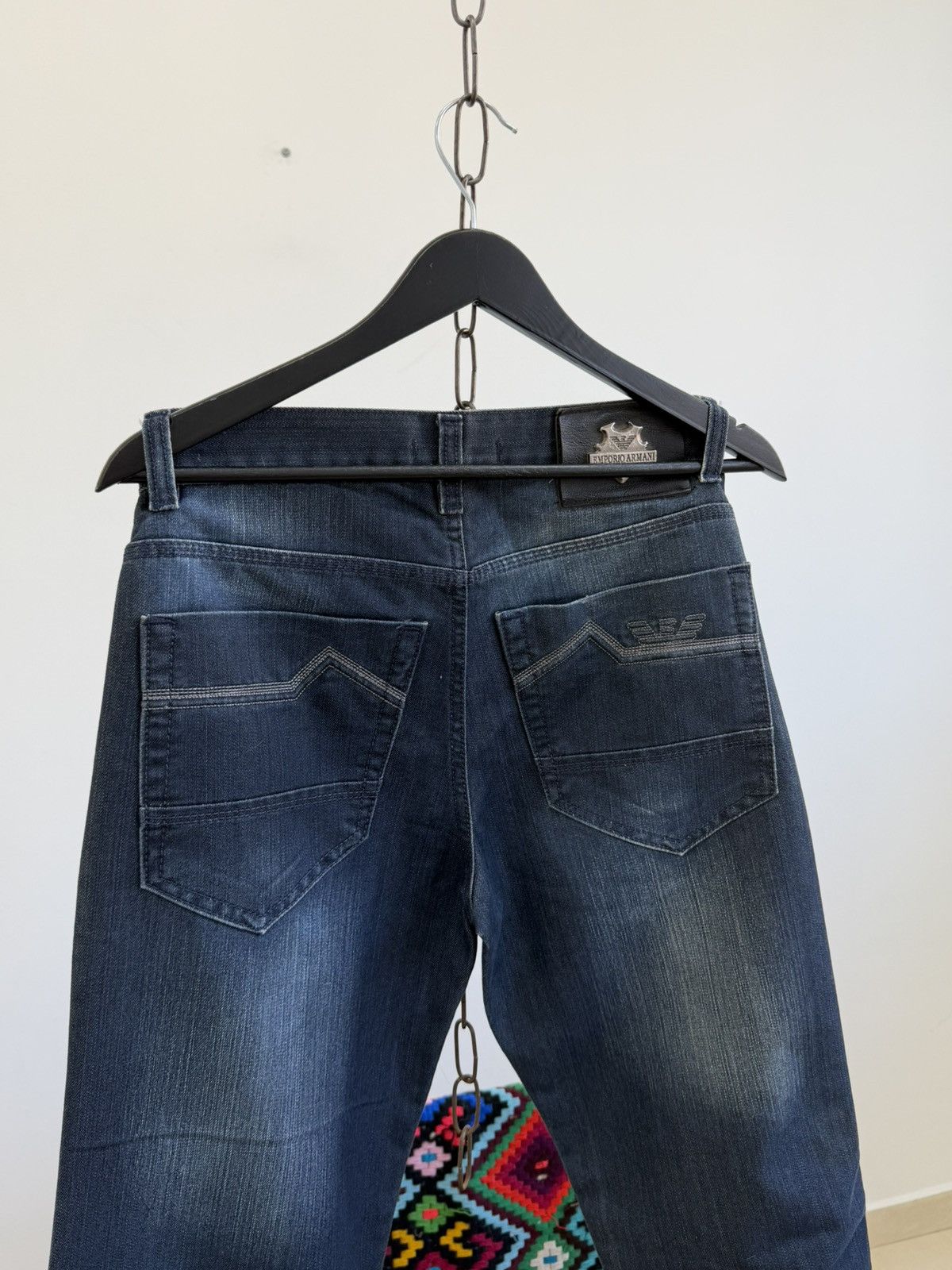 Japanese Brand Vintage Streetwear Armani 00s Retro Flared Baggy Y2K Jeans Size US 30 / EU 46 - 8 Thumbnail