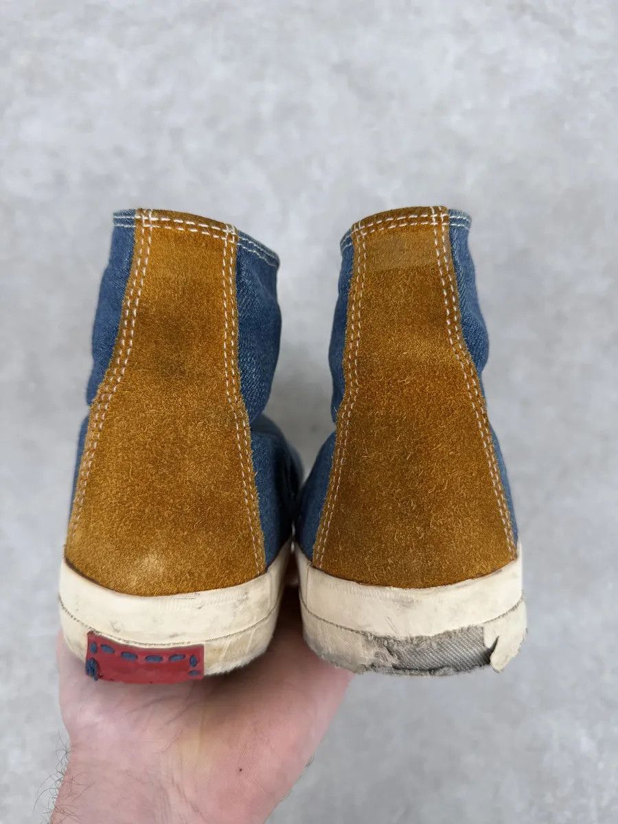 Visvim Visvim Skagway High Blue Japanese Denim Sneakers Size US 11.5 / EU 44-45 - 7 Thumbnail