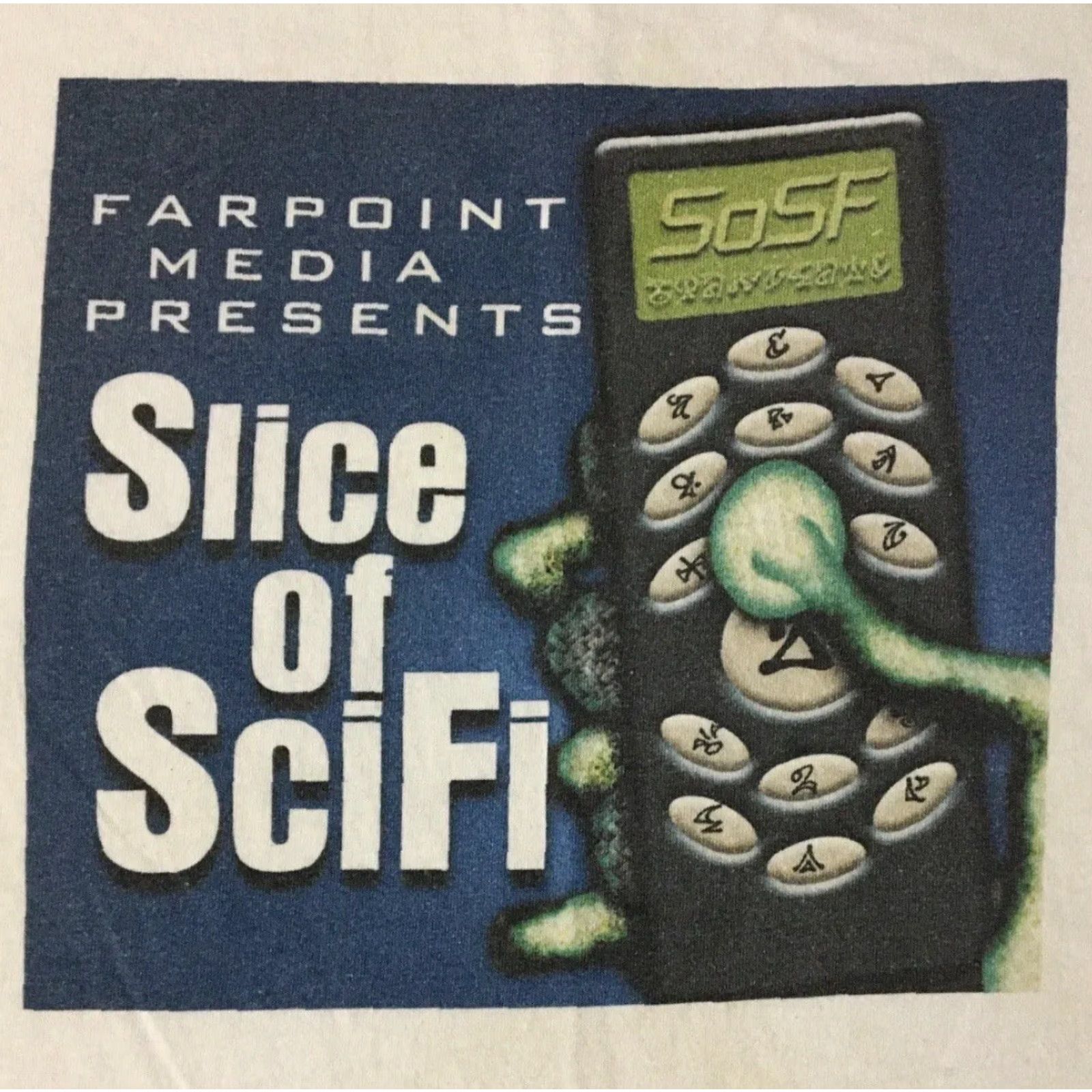 Vintage VINTAGE Slice Of SciFi Faded Shirt L White 100% Cotton Graphic Tee The Hundreds TV Movie Fantasy Horror Grunge Y2K 80s 90s USA Mens Size US L / EU 52-54 / 3 - 2 Thumbnail