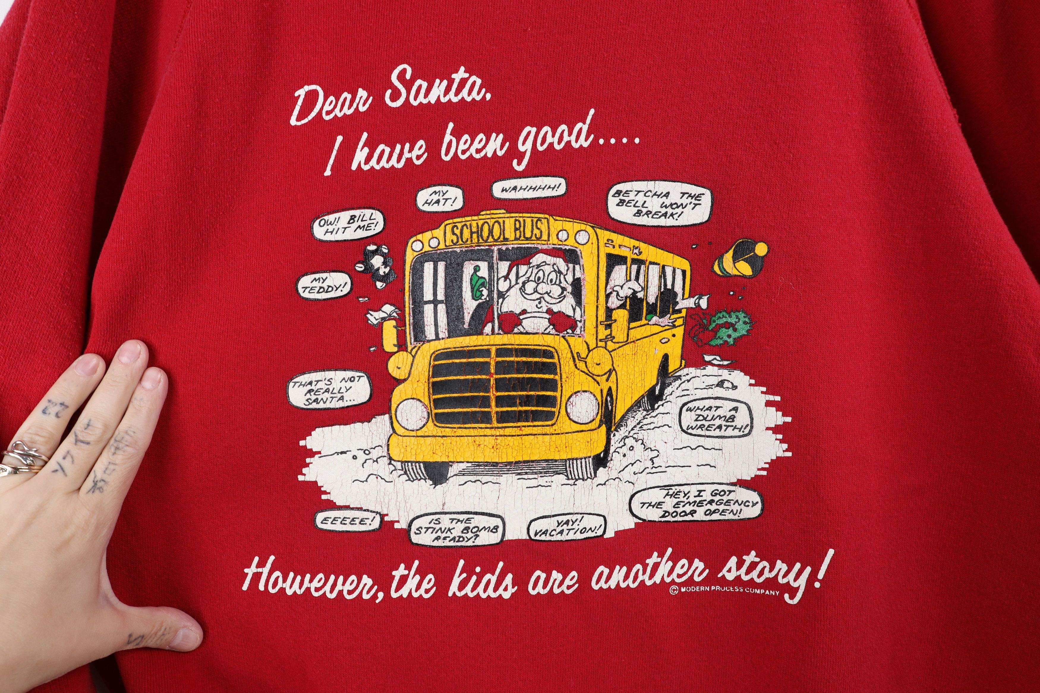 Vintage Vintage 90s Streetwear Christmas Bus Driver Sweatshirt USA Size XXL / US 16-18 / IT 52-54 - 4 Thumbnail
