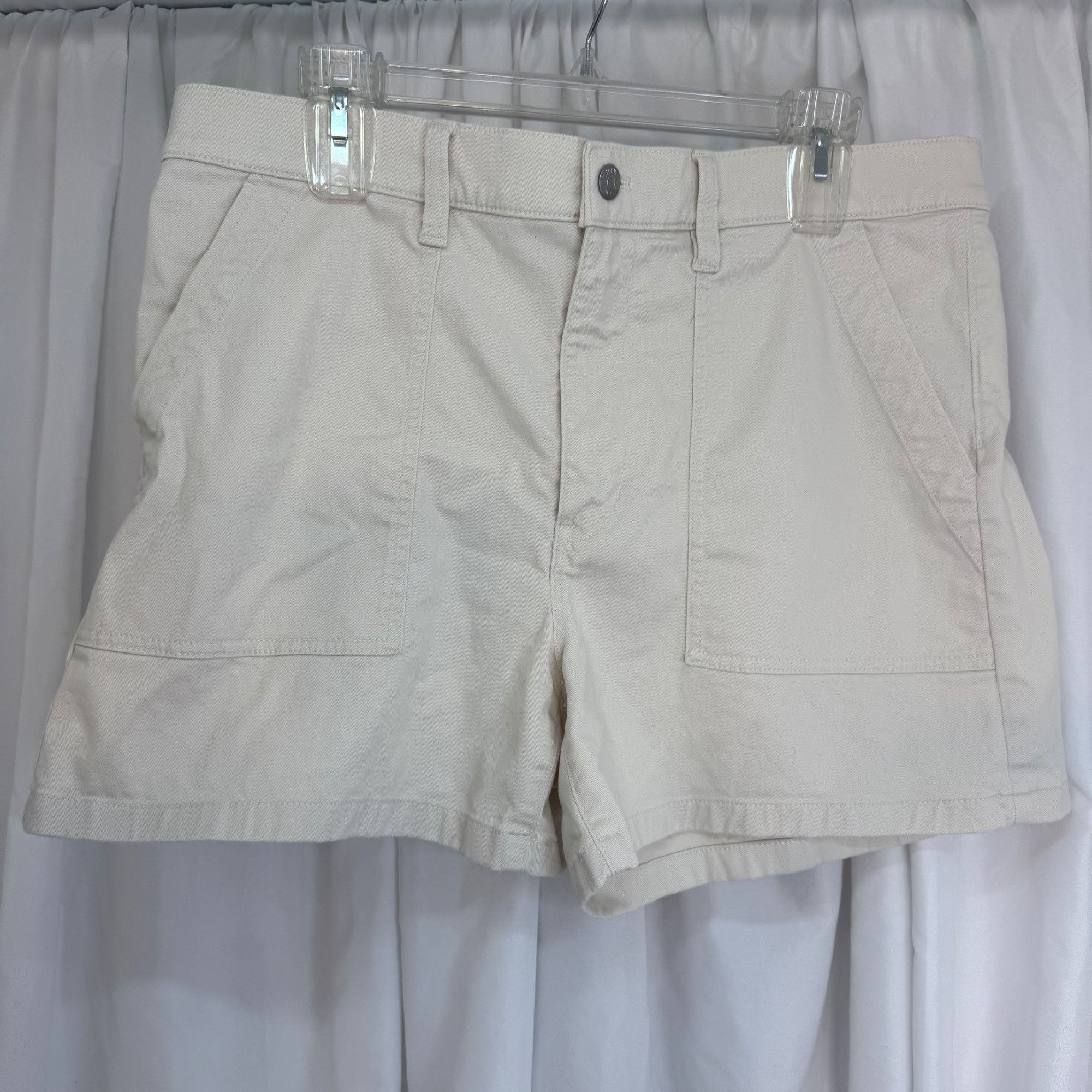 J.Crew J.Crew Womens Off-White Cotton Chino Shorts Size 31 Size 31" - 1 Thumbnail