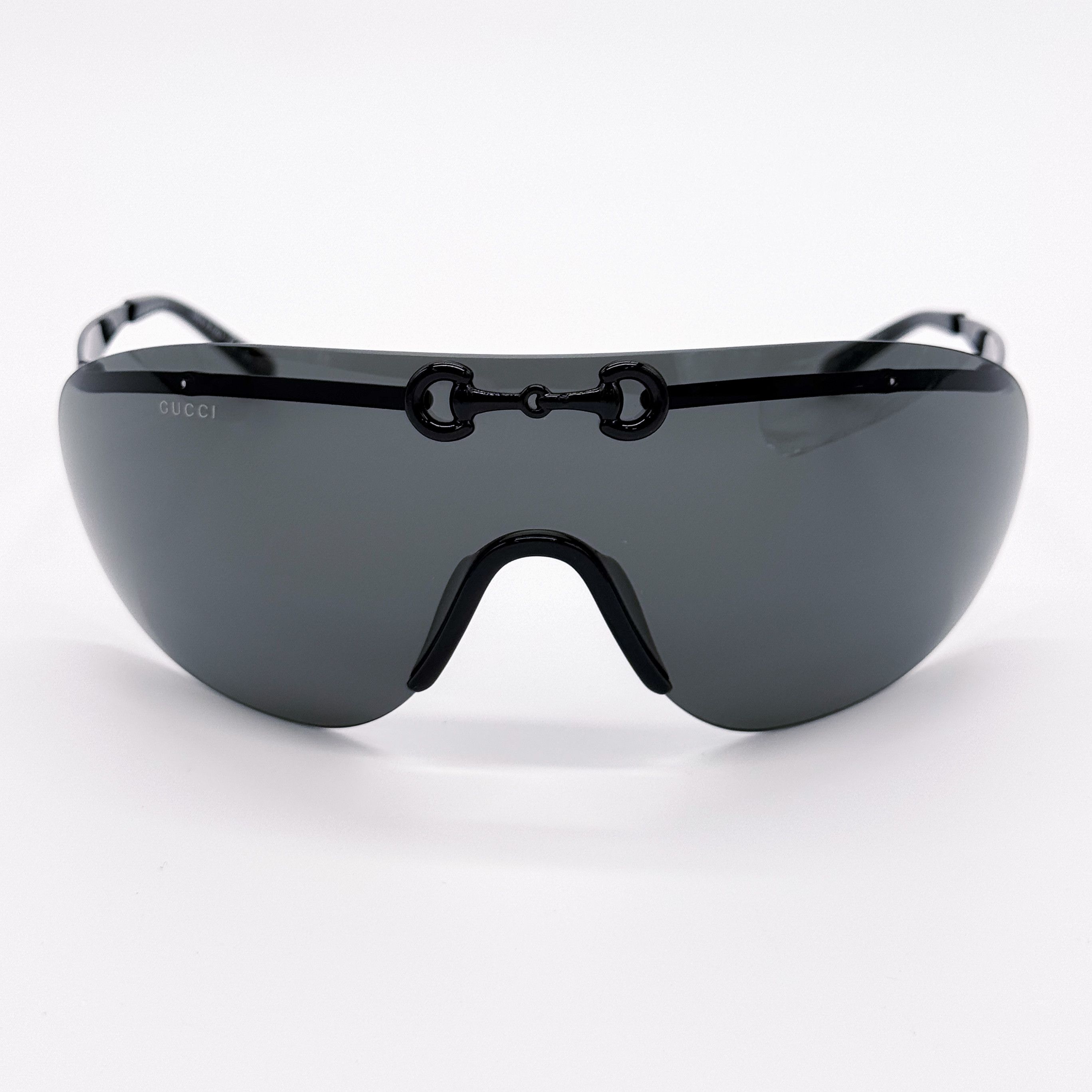 Gucci NEW GUCCI GG1656S 001, BLACK OVERSIZED MASK SUNGLASSES GUCCI Size ONE SIZE - 4 Thumbnail