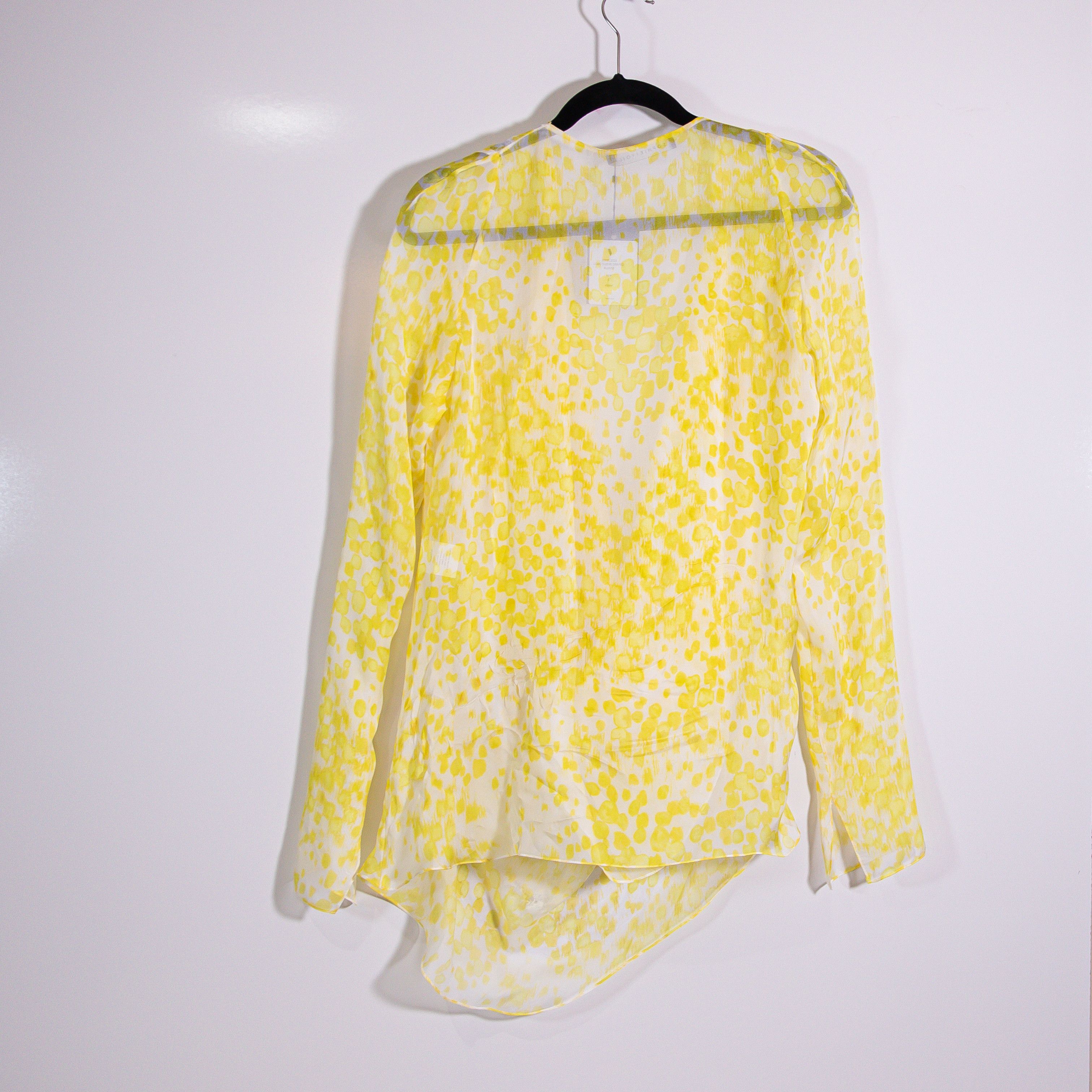 Other NEW SEV Long Sleeve Draped Silk Chiffon Size S / US 4 / IT 40 - 4 Thumbnail