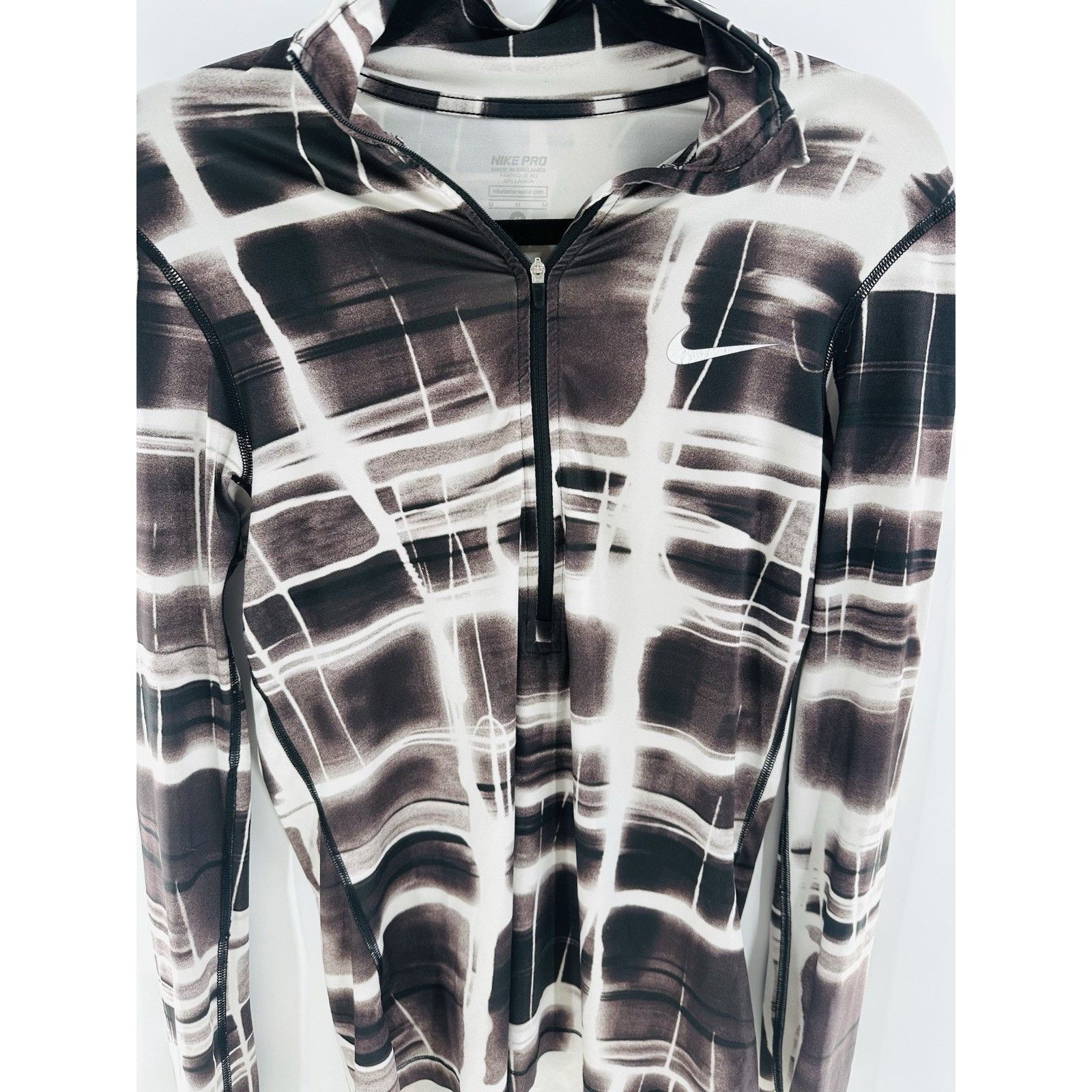 Nike Nike Pro Long Sleeve Top Athletic Zip Pullover Size M / US 6-8 / IT 42-44 - 2 Thumbnail