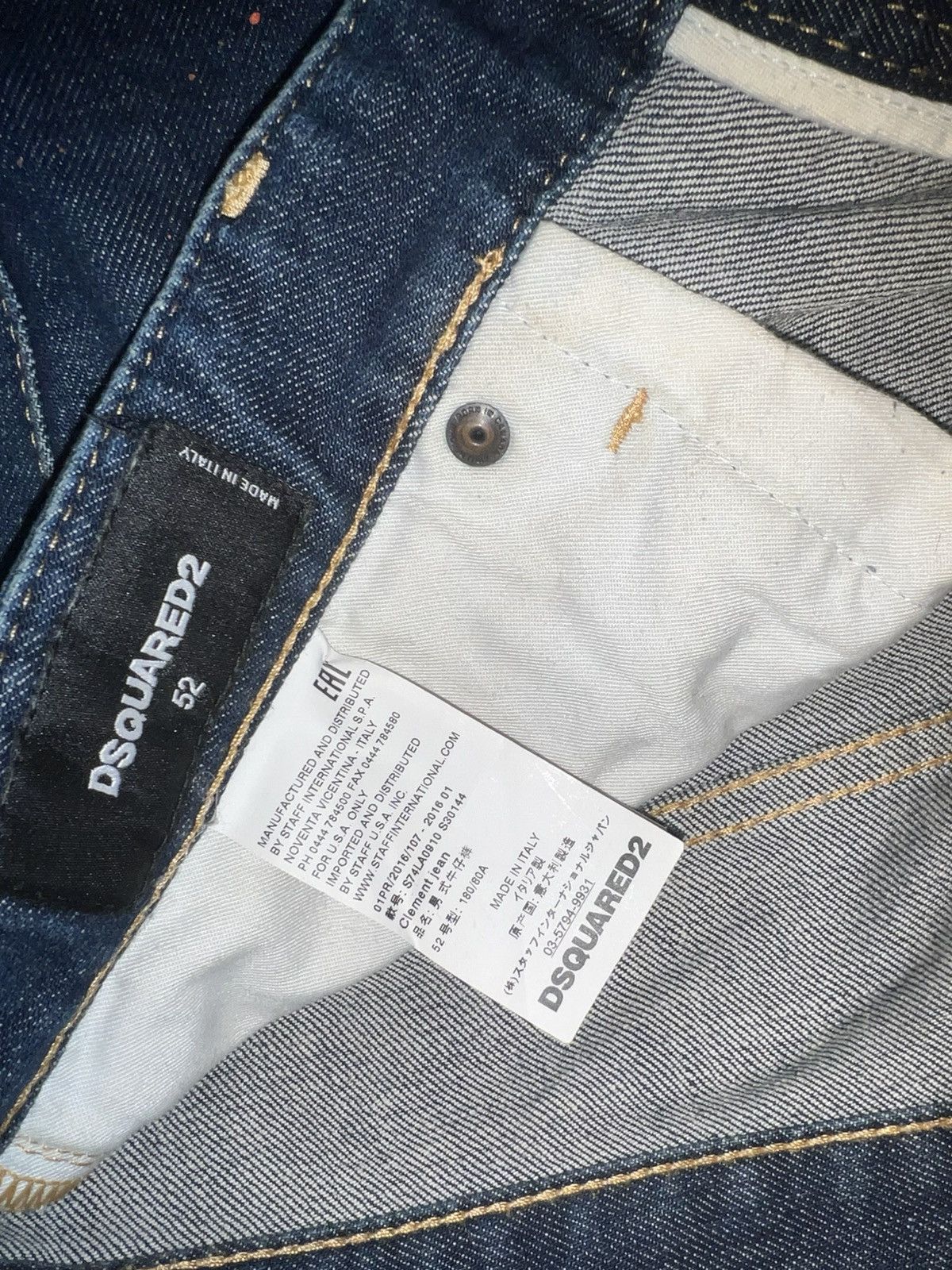 Dsquared2 SUPER SKINNY DISTRESSED DSQUARED2 CLEMENT JEANS Size US 34 / EU 50 - 7 Thumbnail