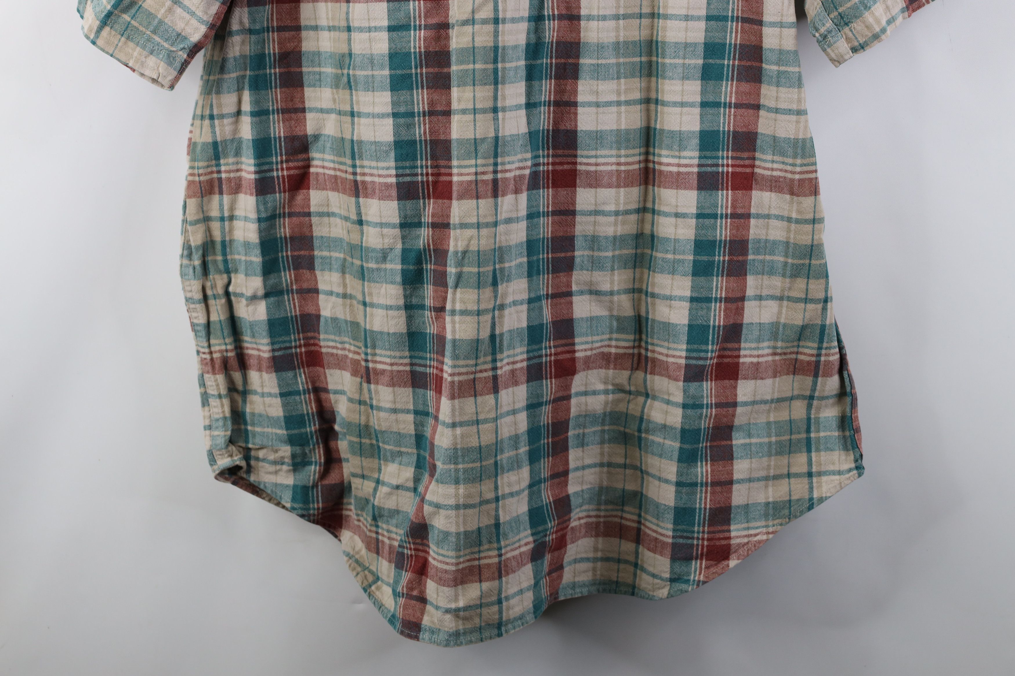 L.L. Bean Vintage 90s LL Bean Linen Blend Short Sleeve Button Shirt Size US XL / EU 56 / 4 - 12 Thumbnail